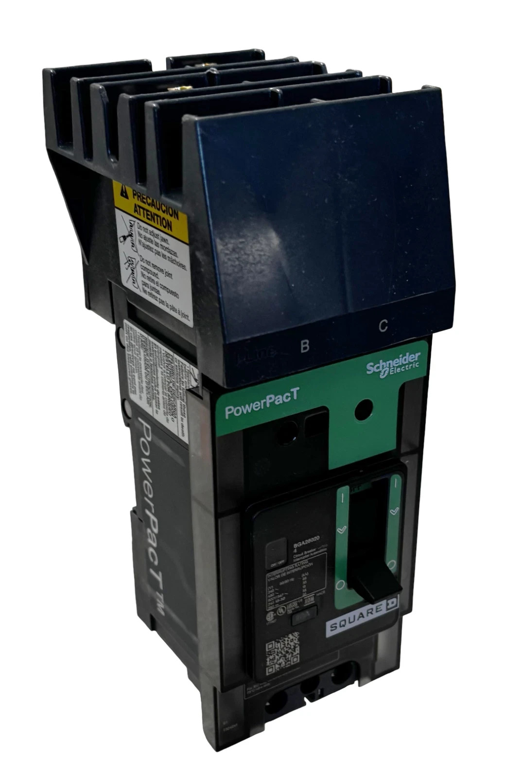 New in Box Square D BGA260204 PowerPact B Circuit Breaker 20A 2P I-Line 18kA