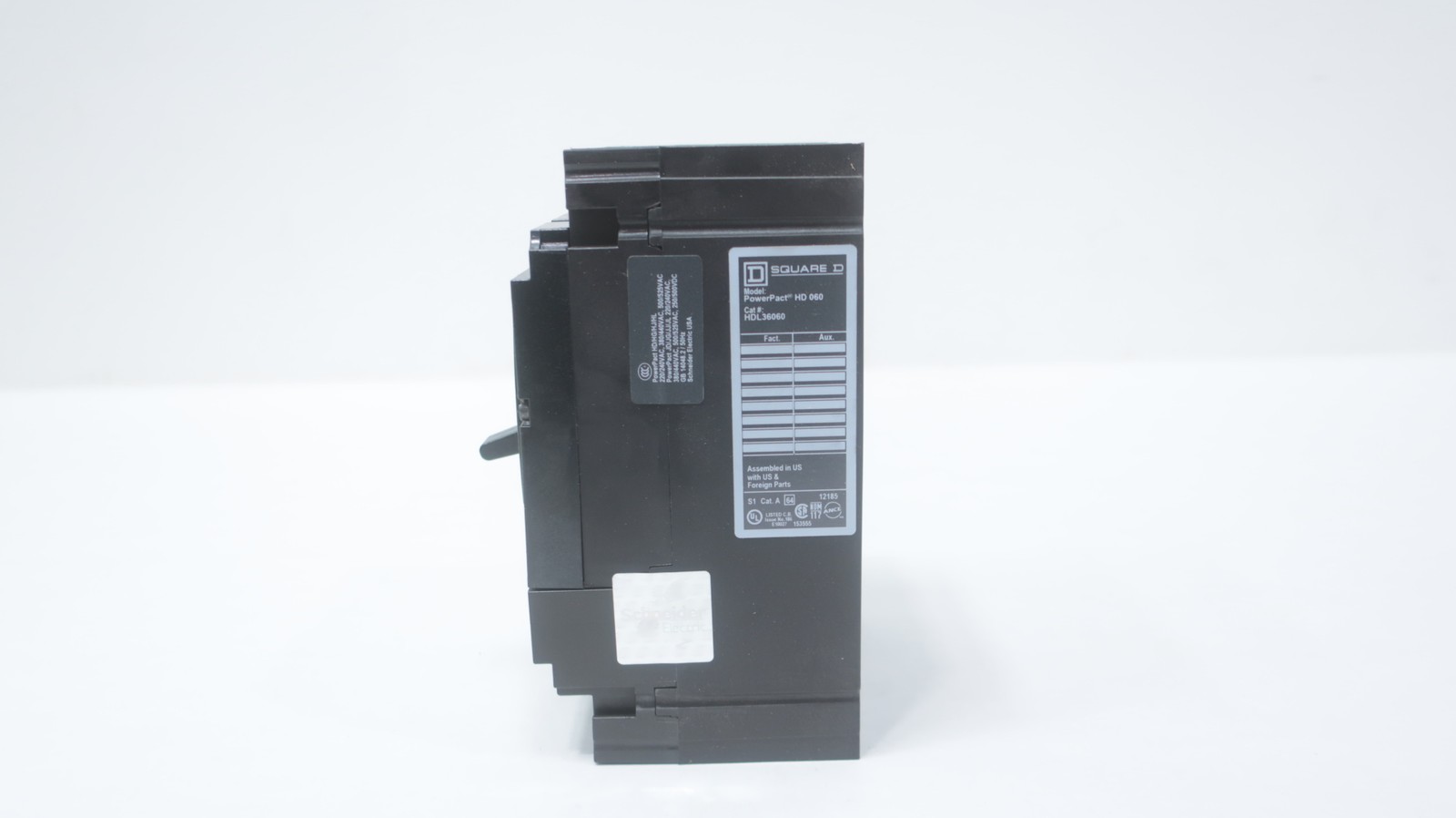 Square D HDL36060 Powerpact Molded Case Circuit Breaker 240/480/600v-ac 3p 60a
