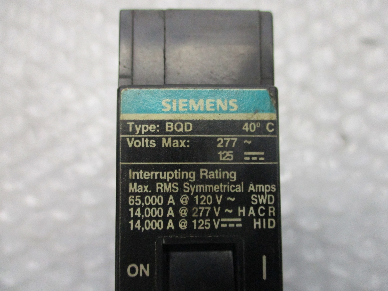 SIEMENS BQD120 BREAKER 1POLE 20AMP UNMP