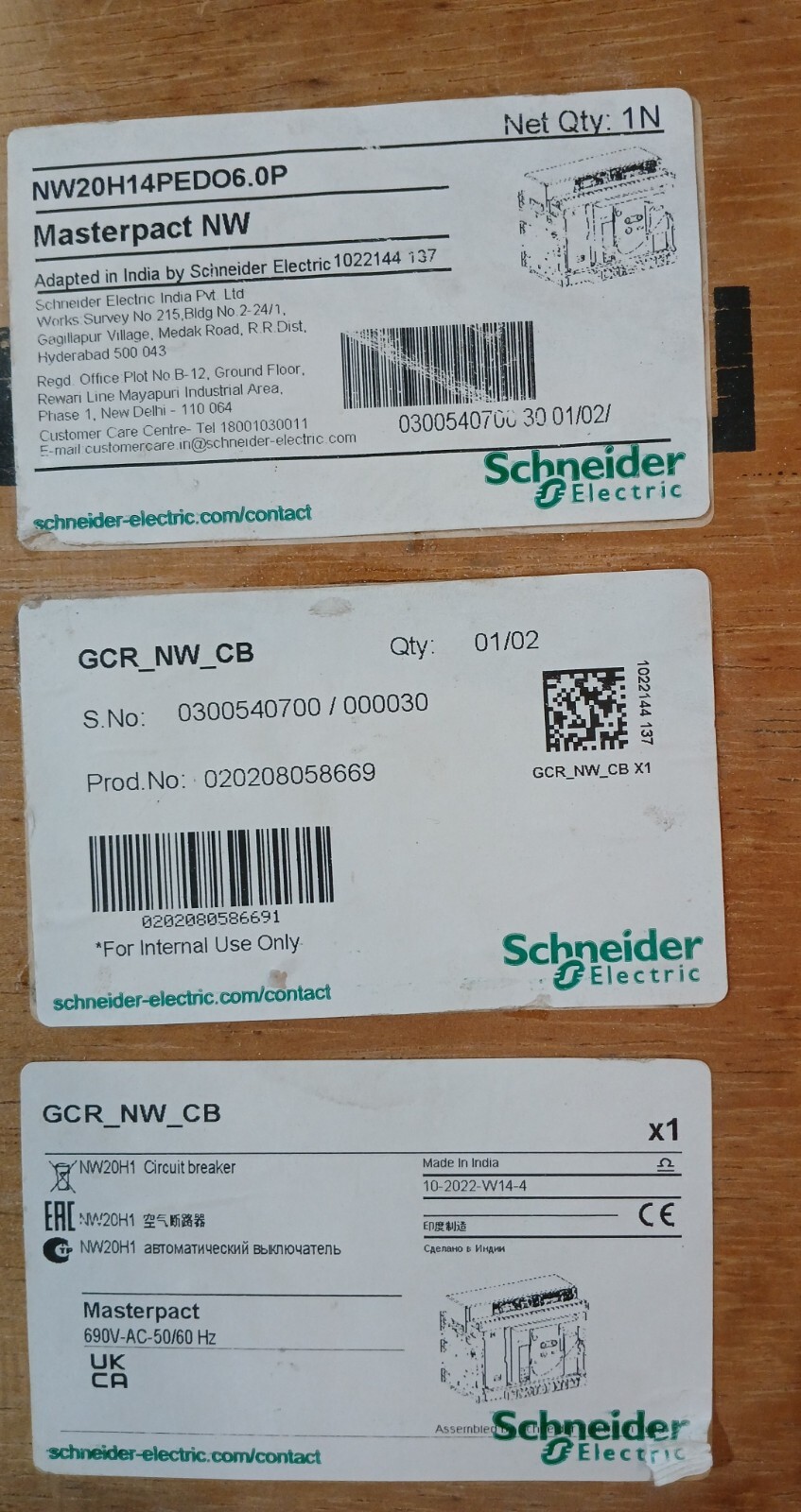 SCHNEIDER ELECTRIC NW20 H1 Masterpact NW Circuit Breaker Micrologic 6.0 P 1000V