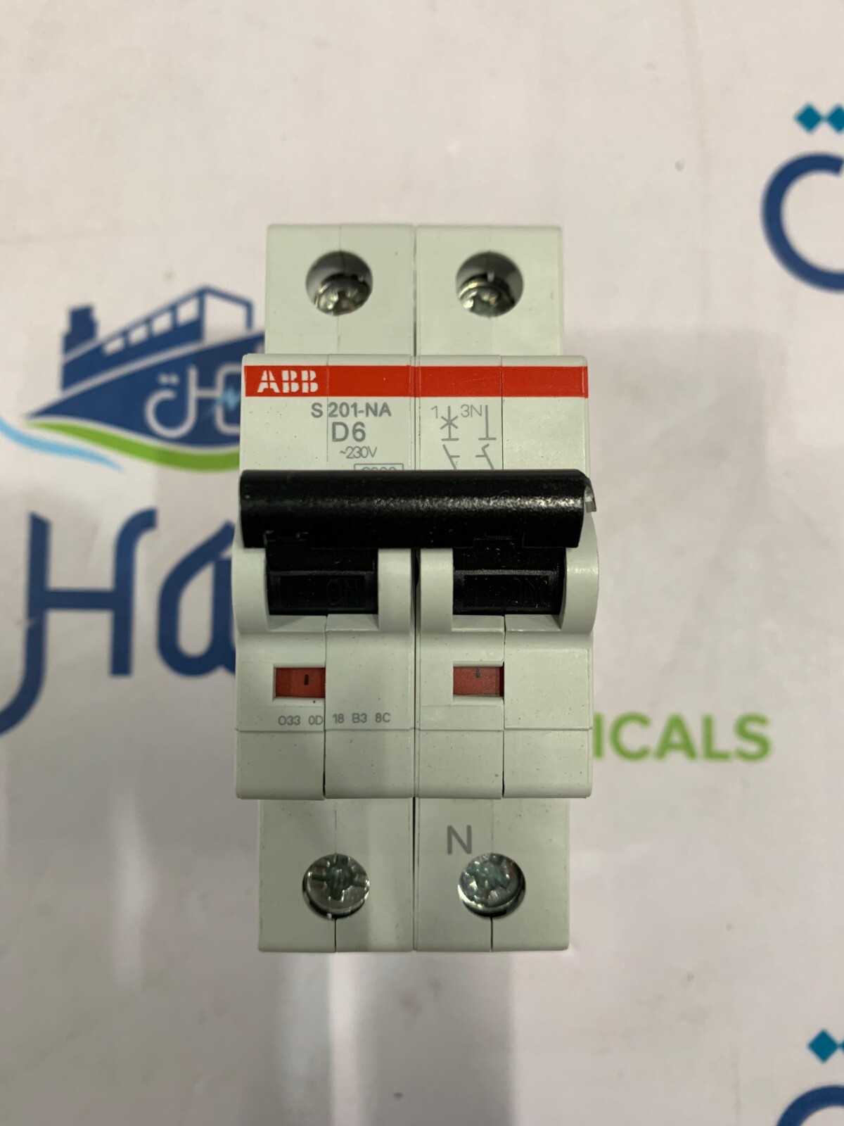 ABB S 201-D6 NA MINIATURE CIRCUIT BREAKER 6 A 2 POLE (BOX OF 5 PCS) FREE SHIPPIN