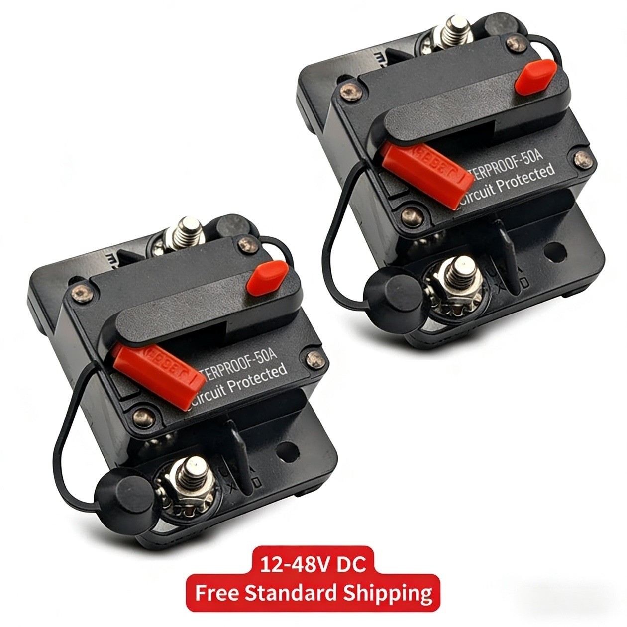 2Pcs 30A-300A Amp Waterproof Circuit Breaker Auto/Marine/Solar 12-48V DC