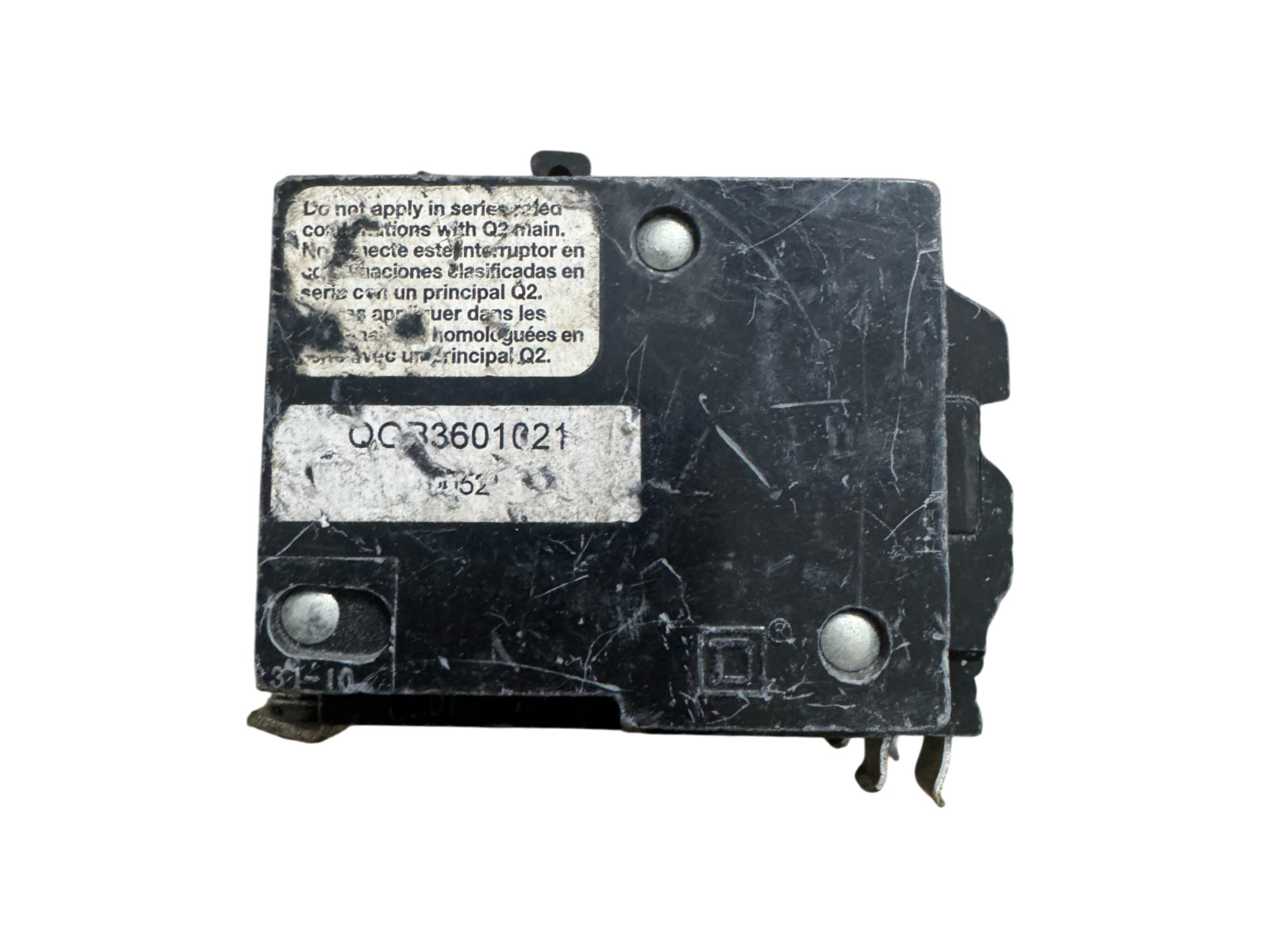Square D QOB3601021 60A 3P 240V Bolt-On Circuit Breaker w/ Shunt Trip *CHIPPED*