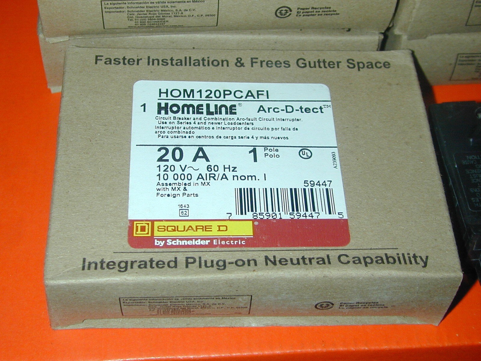 10 X Square D HOM120PCAFI 1 P 20 A Plug In Arc Fault Circuit Breaker NEW ++