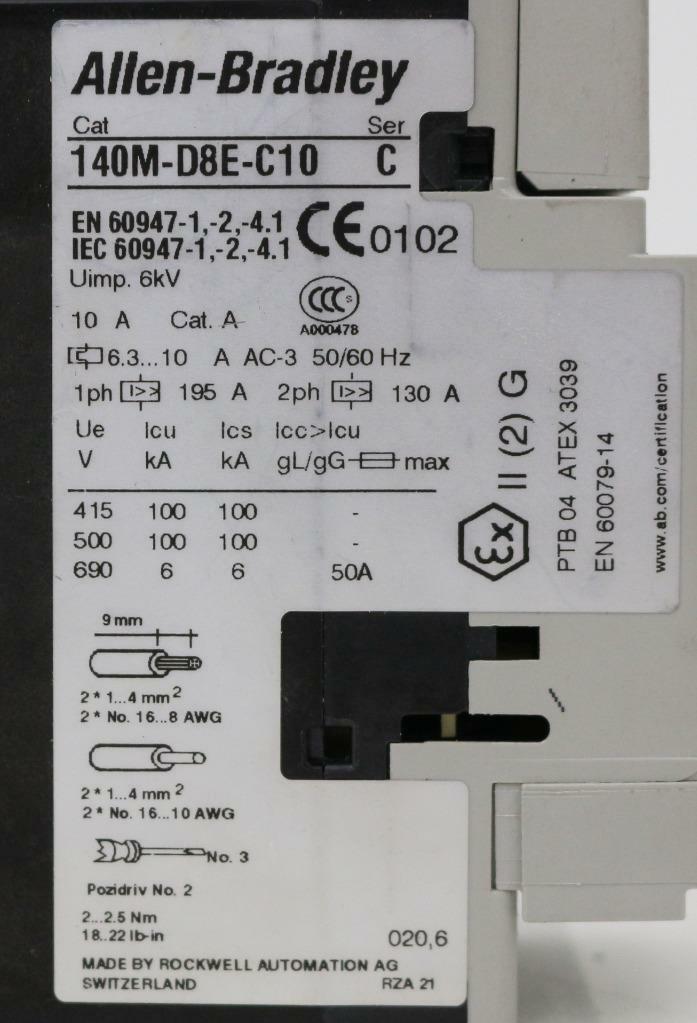 Allen-Bradley 140M-D8E-C10 Motor Circuit Protector