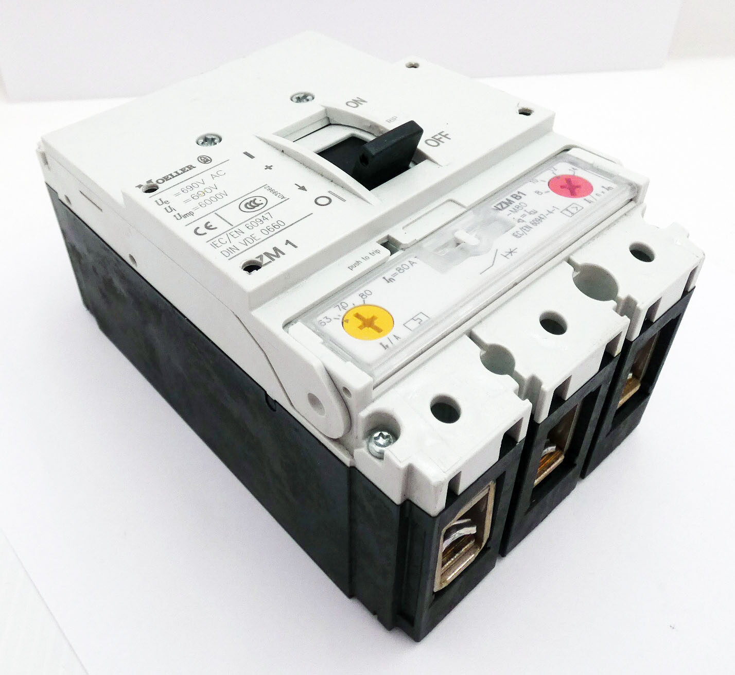 Eaton Moeller NZM 1 NZM B1 80A Circuit Breaker -used-
