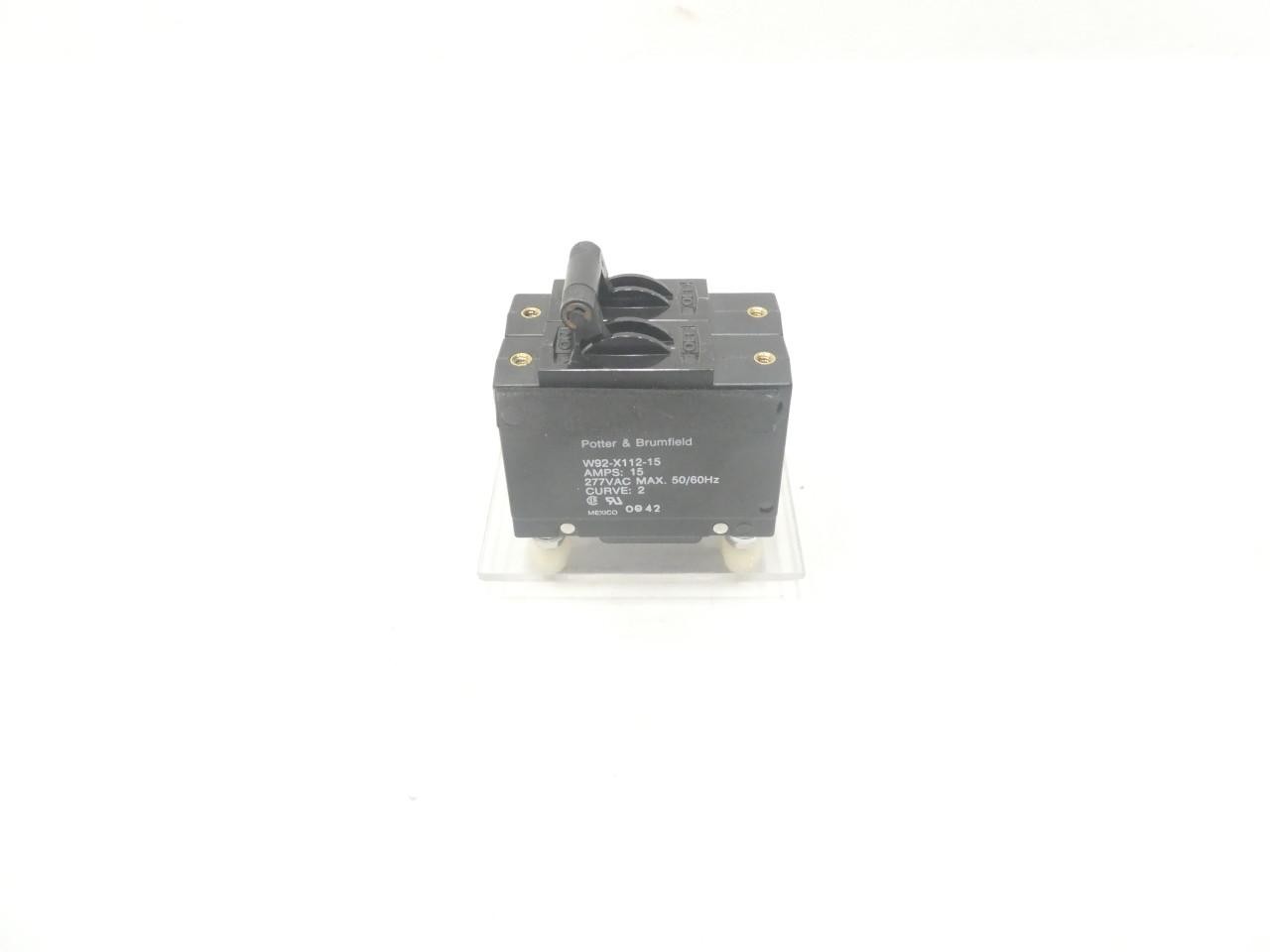 Potter Brumfield W92-X112-15 Miniature Circuit Breaker 2p 15a Amp 277v-ac