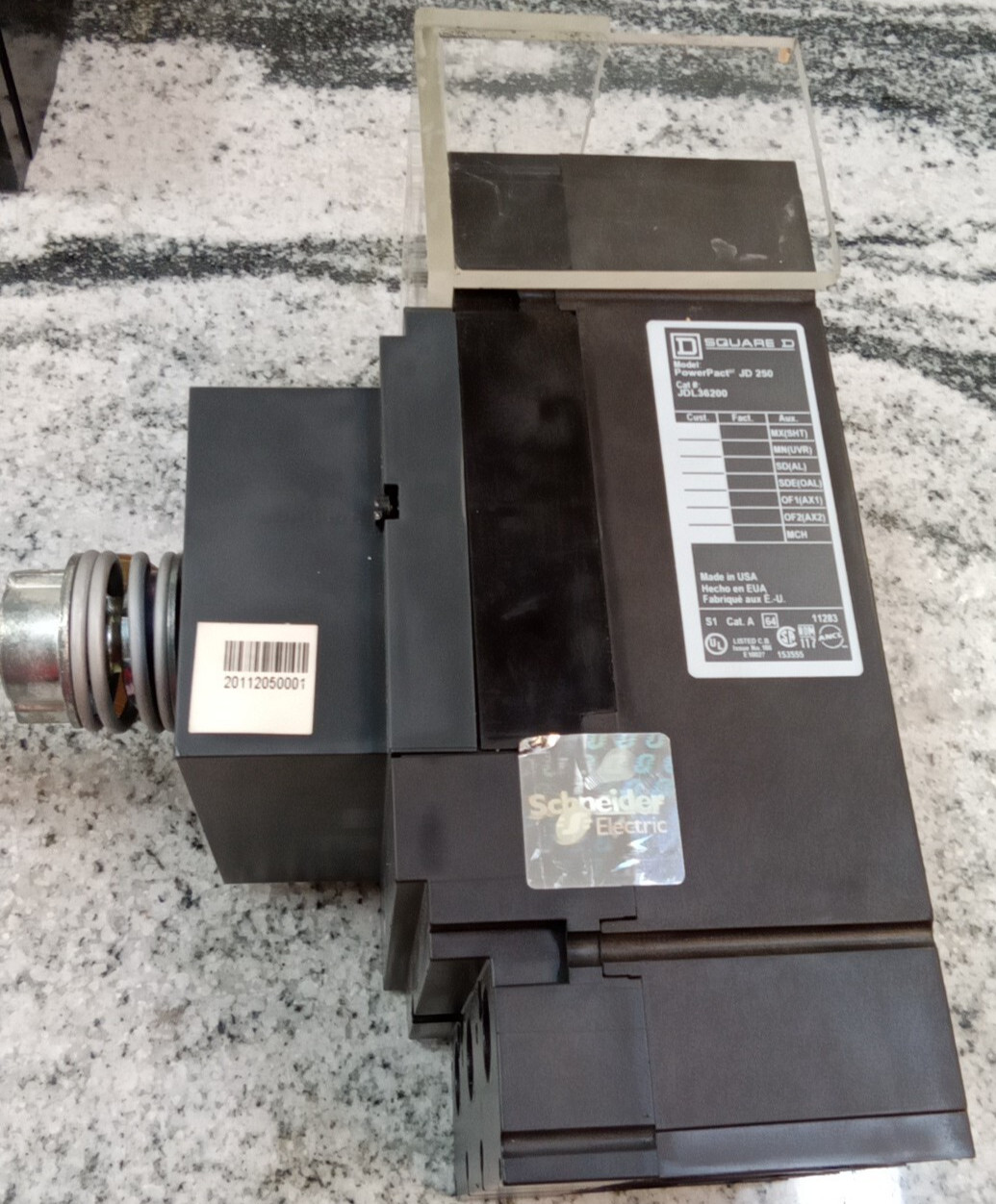 SQUARE D/JDL36200/MOLDED CASE/BREAKER/ W/ 20112050001-BTU INTERNATIONAL/NEW(38C2