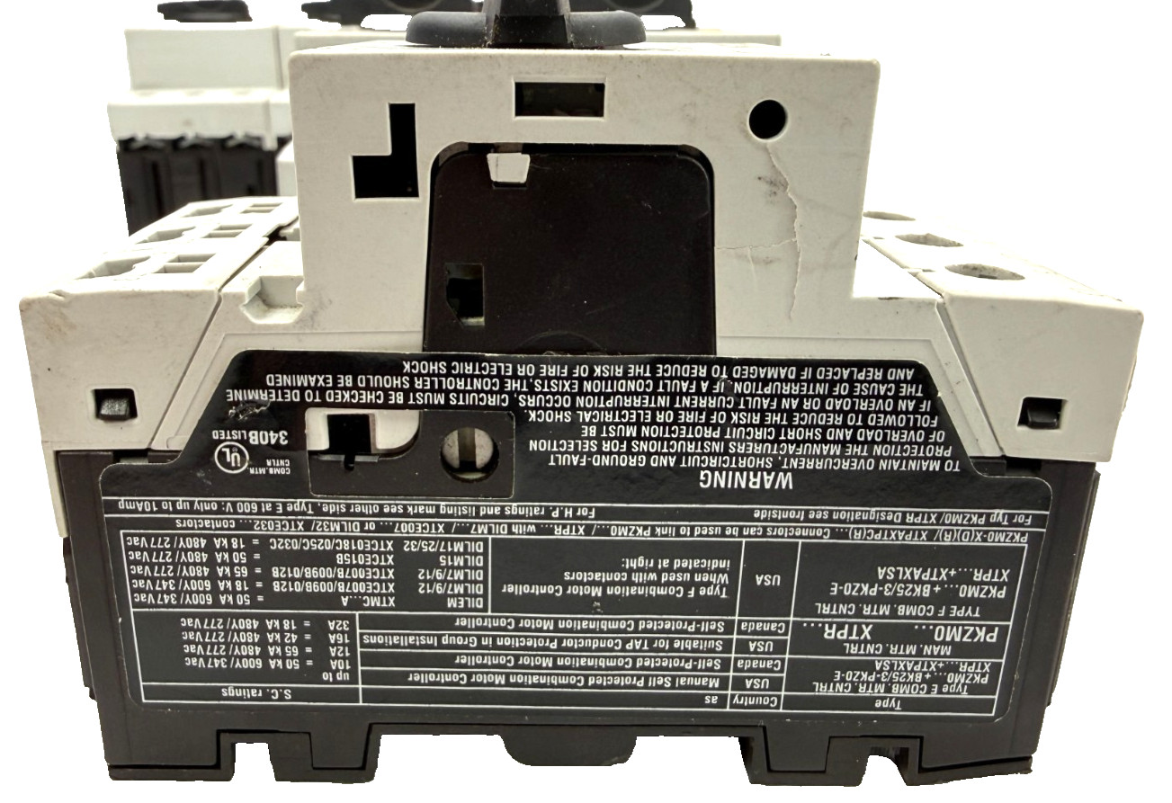 Lot of 7x EATON PKZM0-1,6-SC 1.6A Motor Protector Breaker 265350