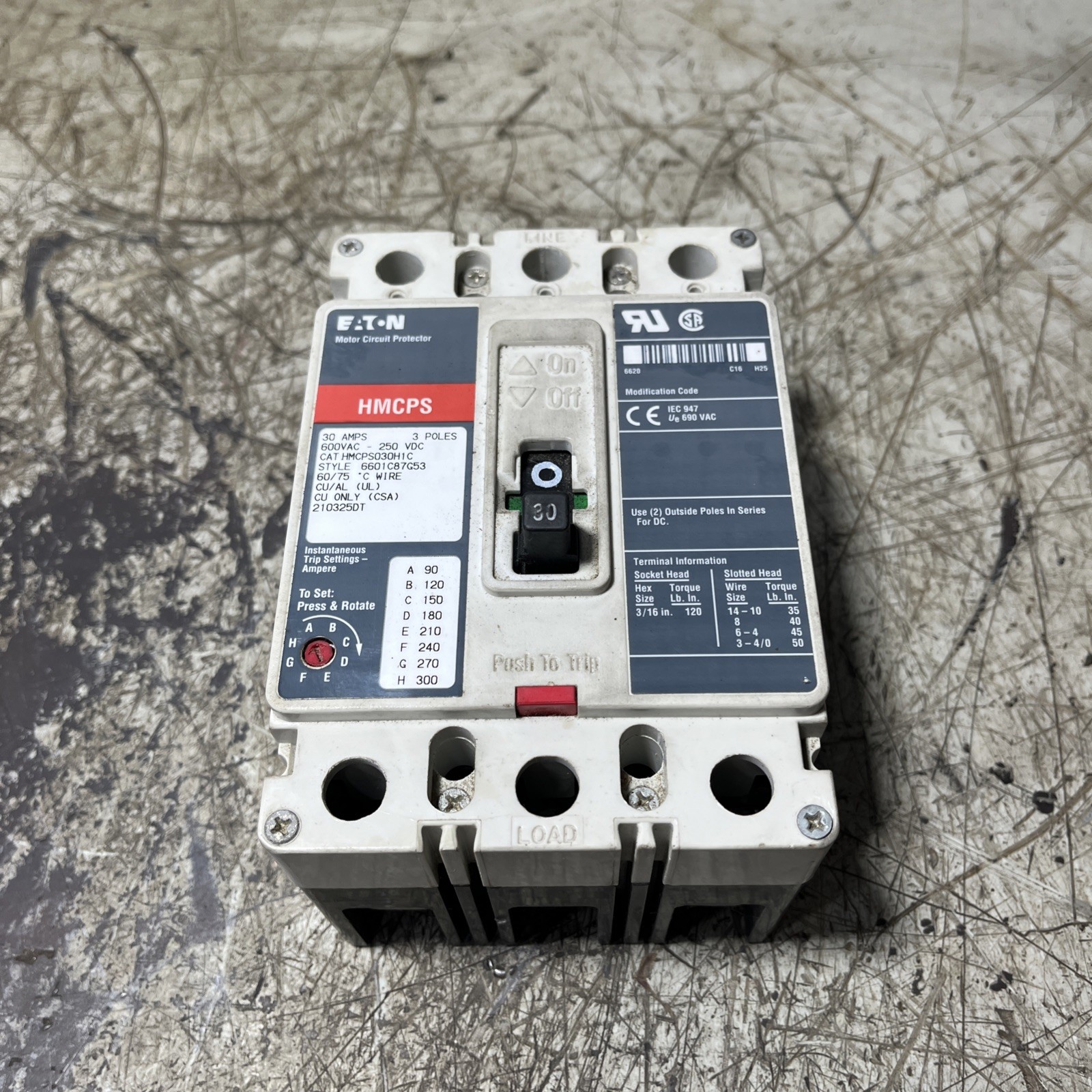 EATON Motor Circuit Protector HMCPS030H1C