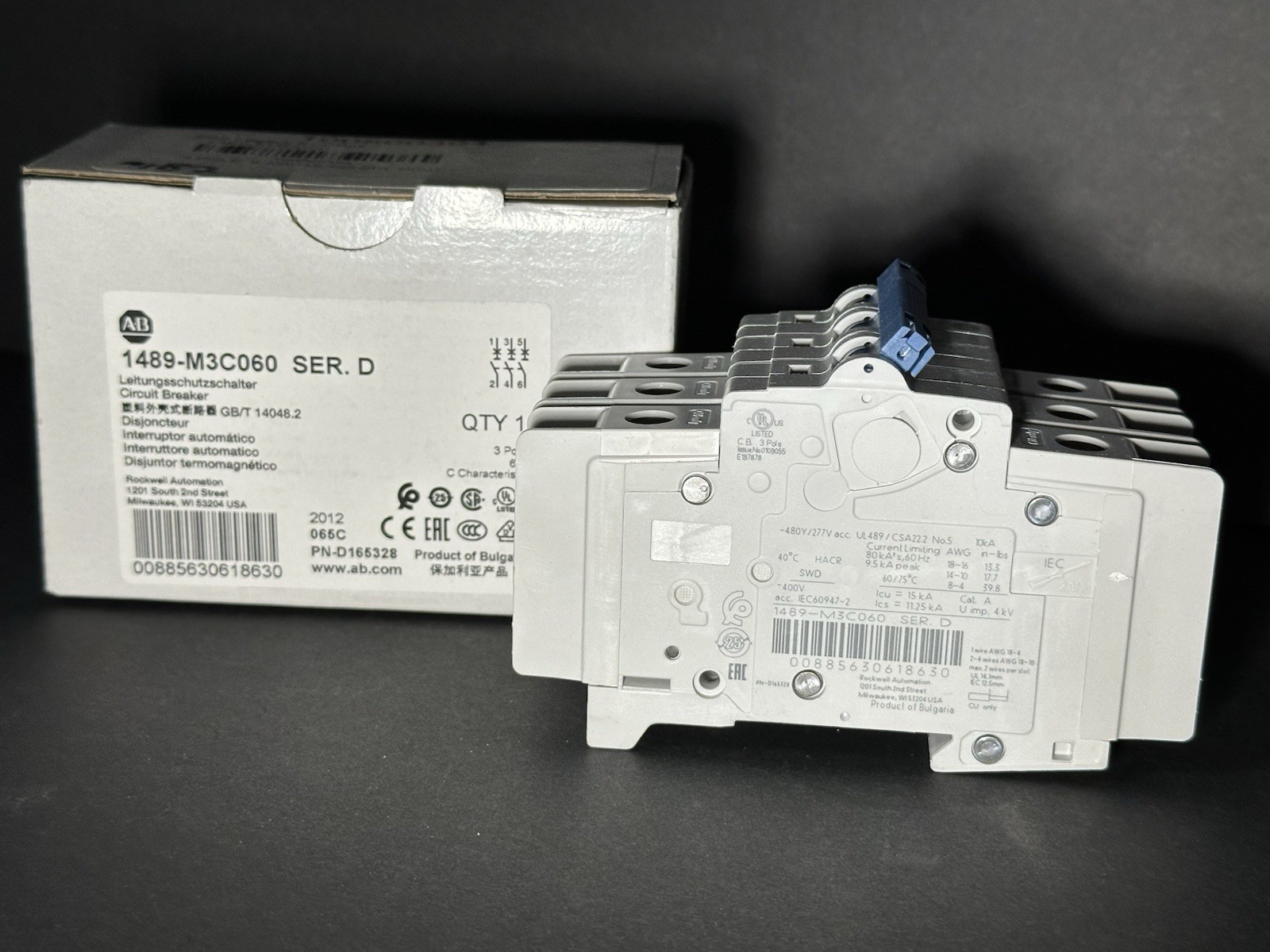 Allen Bradley 1489-M3C030 3A Circuit Breaker- New In Box