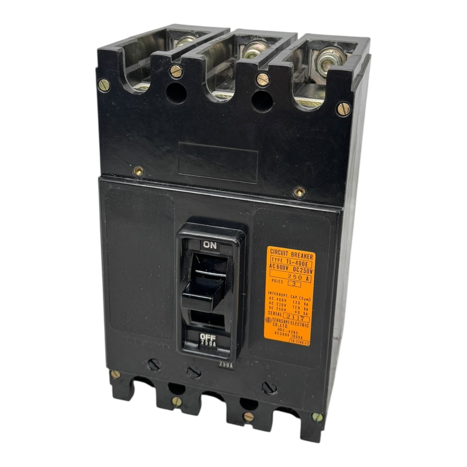 Terasaki TL-400E Circuit Breaker 250A 3-pole AC600V DC250V AUX