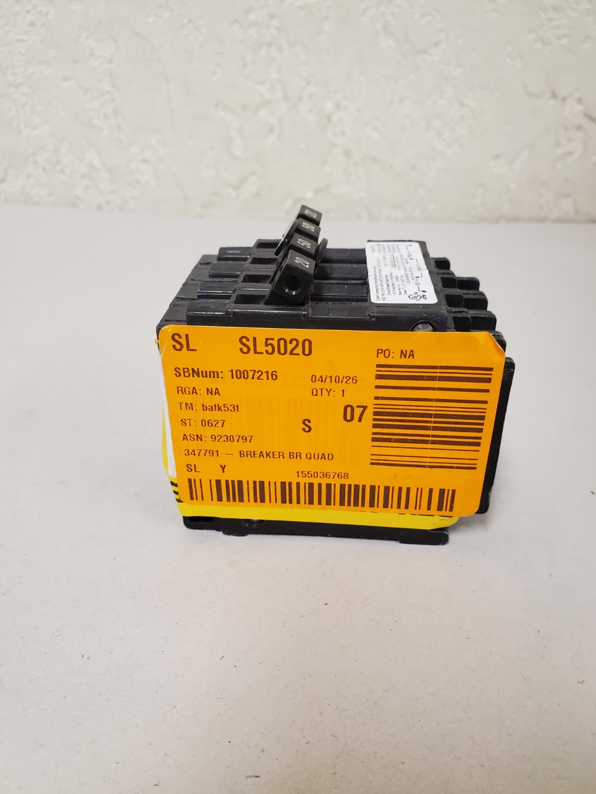 Eaton BR 1-20 Amp 2 Pole & 1-50 Amp 2 Pole BQ Quad Circuit Breaker (BQ220250)
