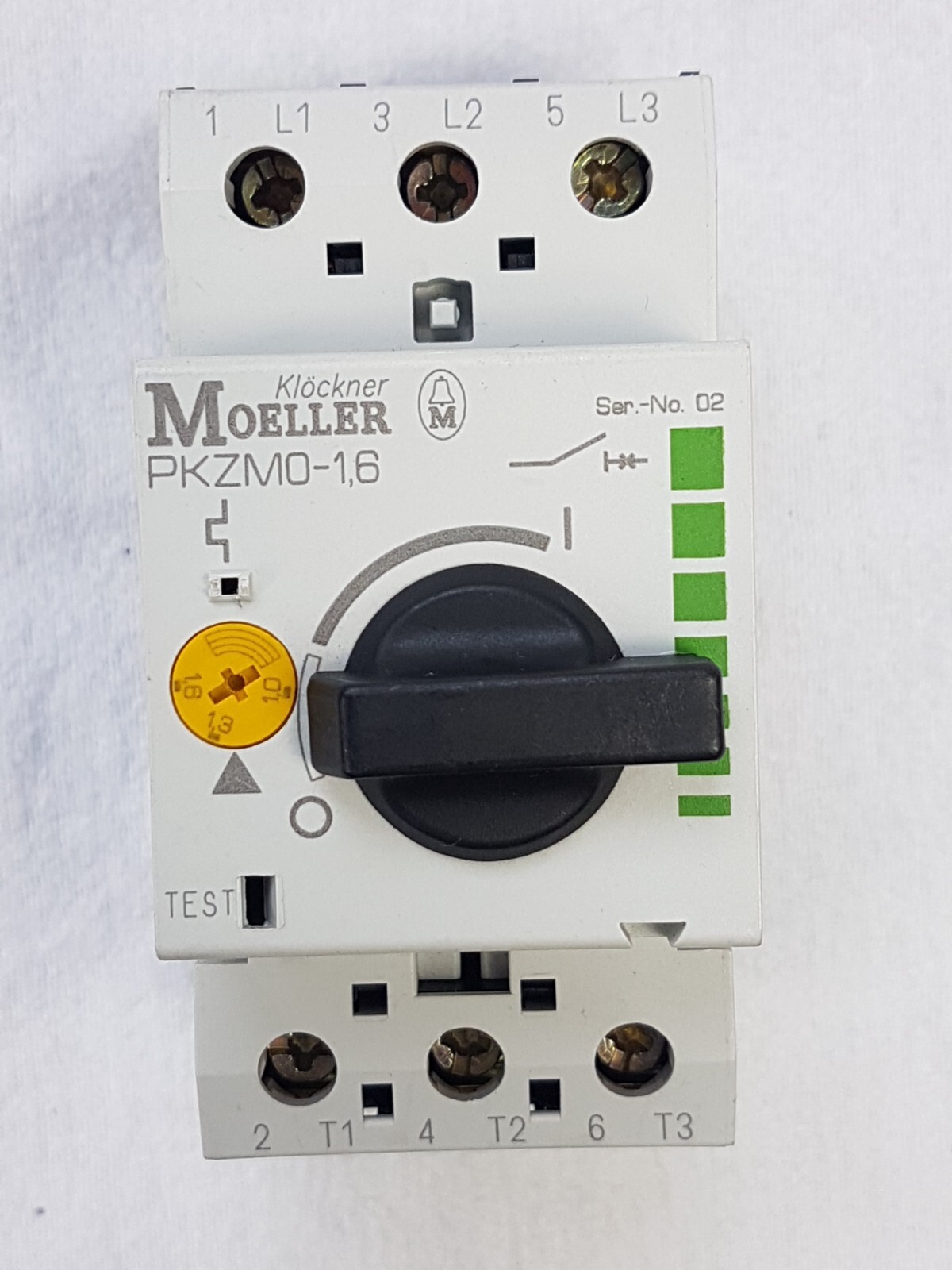 Moeller PKZM0-1.6 Circuit Breaker Motor Protector 400-690VAC 50/60Hz 1.6A Unused