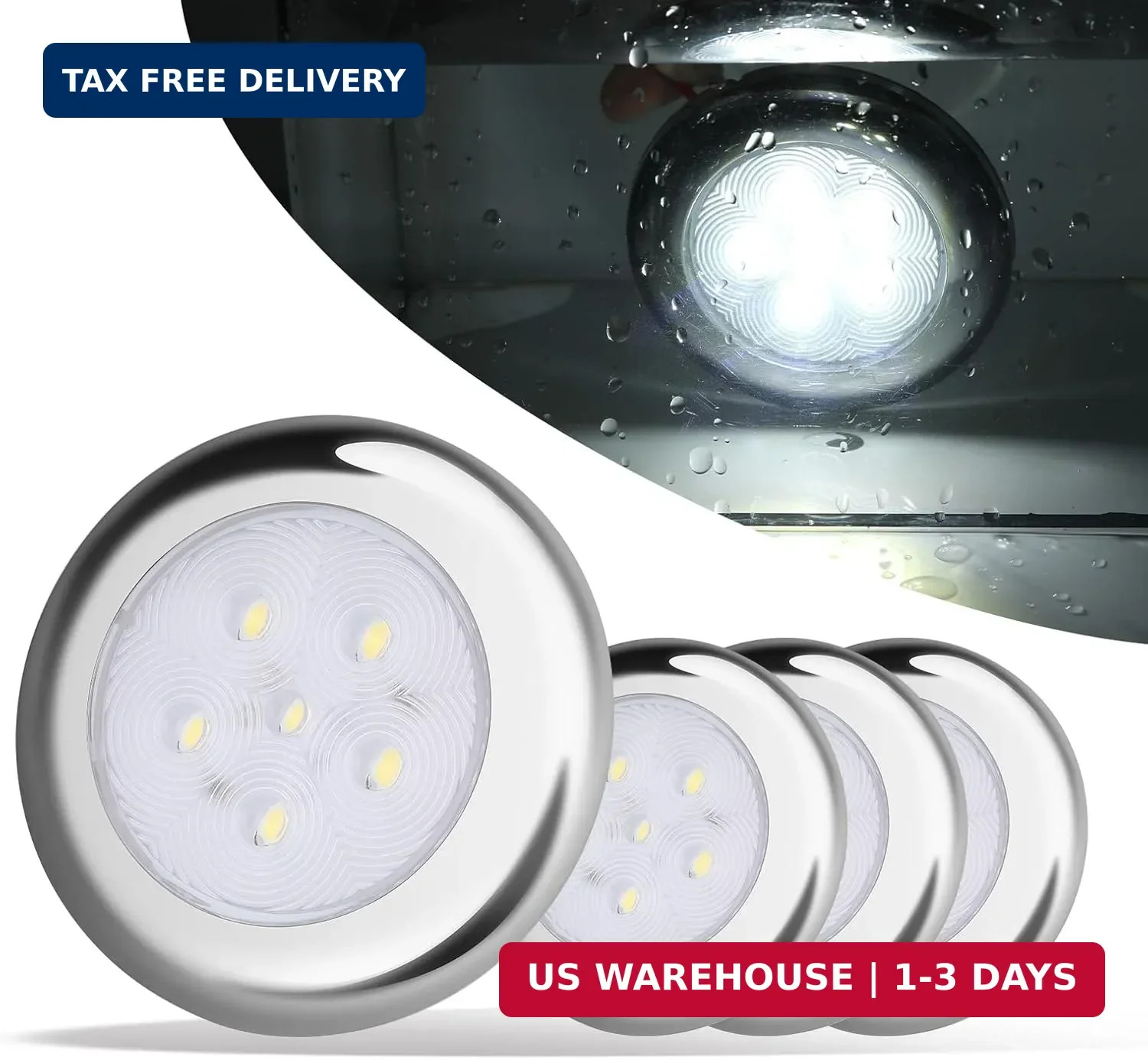 Boat Courtesy Lights, IP68 Waterproof Boat Interior Lights, Marine Navigation St