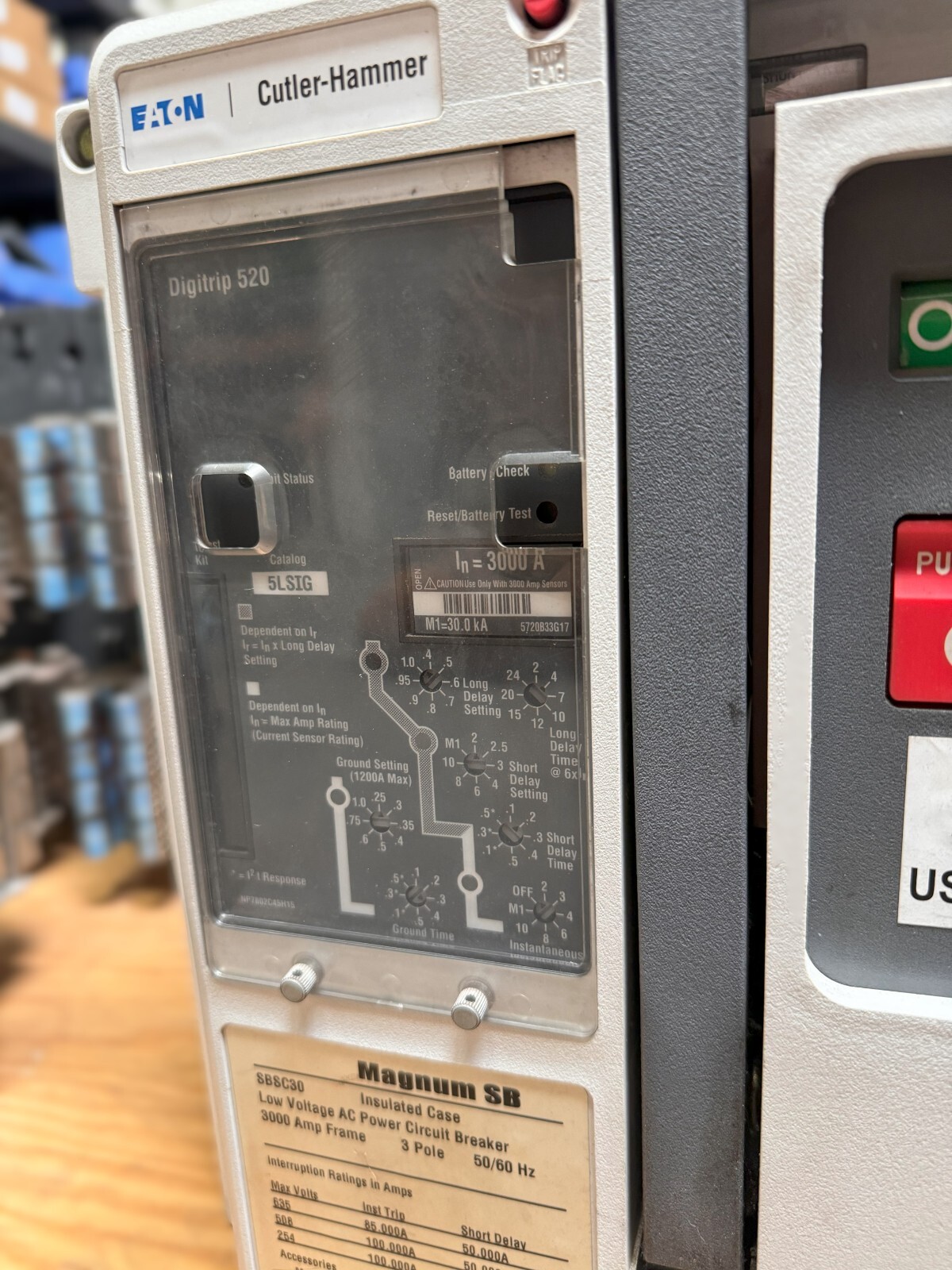 Eaton Magnum SB SBSC30 3000 Amp 3 Pole SBSC303WEA with Digitrip 520