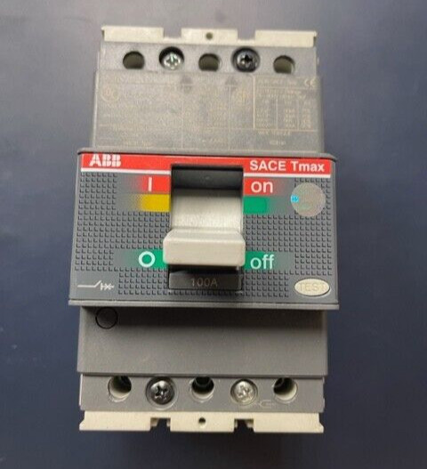 ABB SACE T-Max T1N 100 Amp Circuit Breaker, 3 Pole 480V Din Rail or Fixed Mount