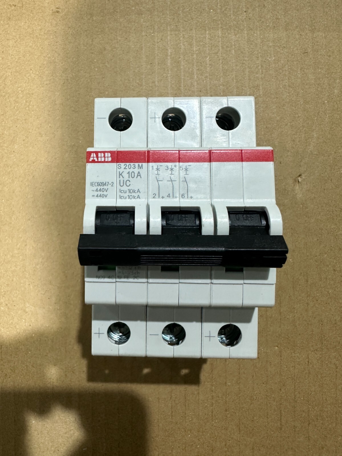 2CDS273061R0427 Brand New ABB Miniature Circuit Breaker S203M-K10UC 3P 10A – K