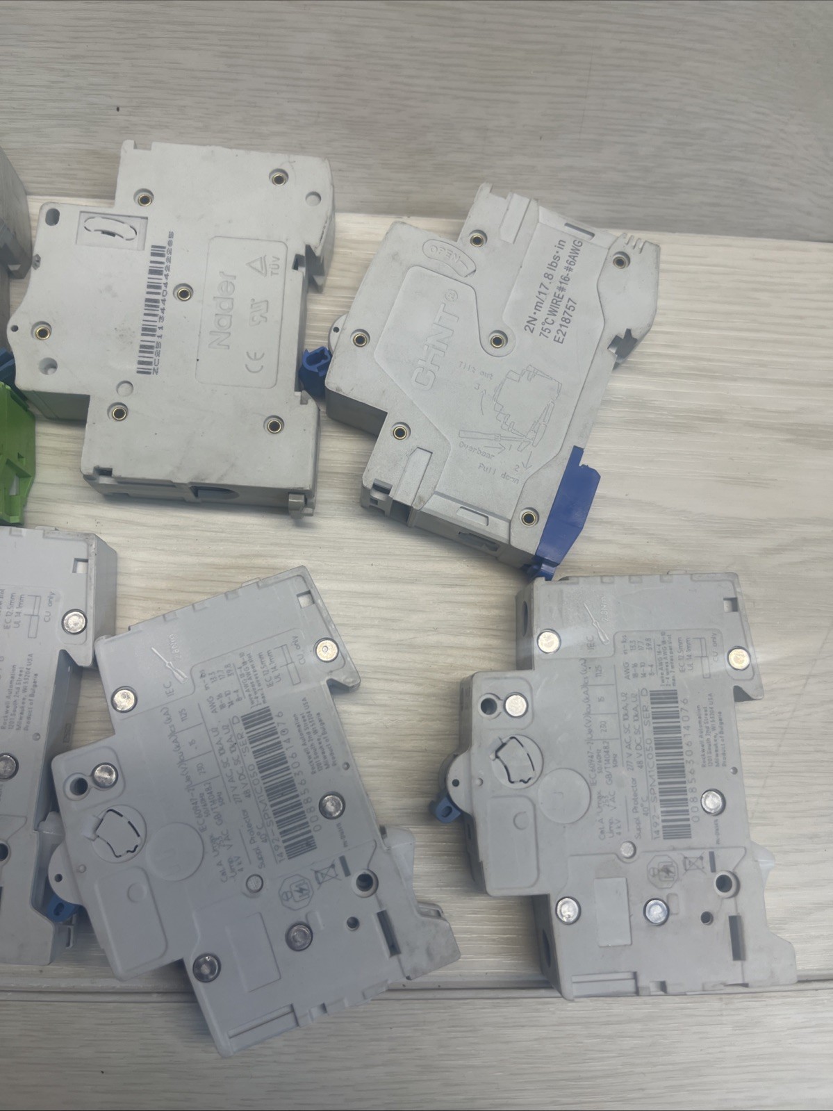 lot of 11 Noark Miniature Circuit Breaker /NADER/CHNTA-B 5/10/15/10/5000A