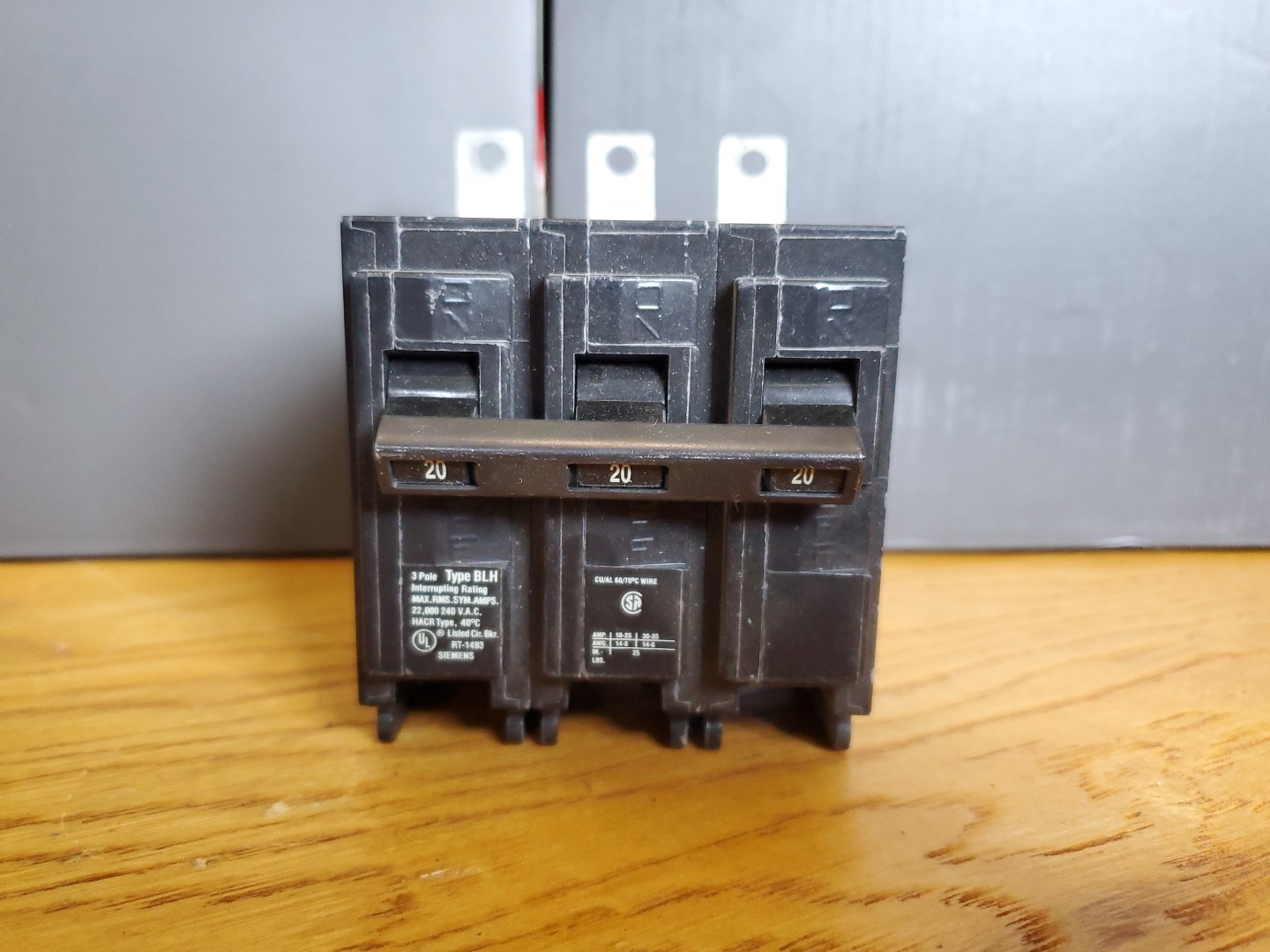 Siemens B320H 3 Pole 20 Amp 240v Circuit Breaker TYPE BLH 3P 20A 22ka