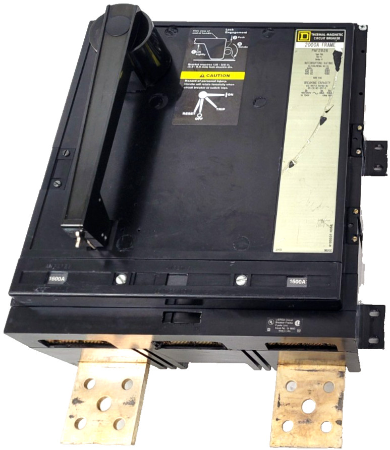 PAF2026-1600A Square D 1600 Amp 600VAC 2 Pole Circuit Breaker – Next Day Option