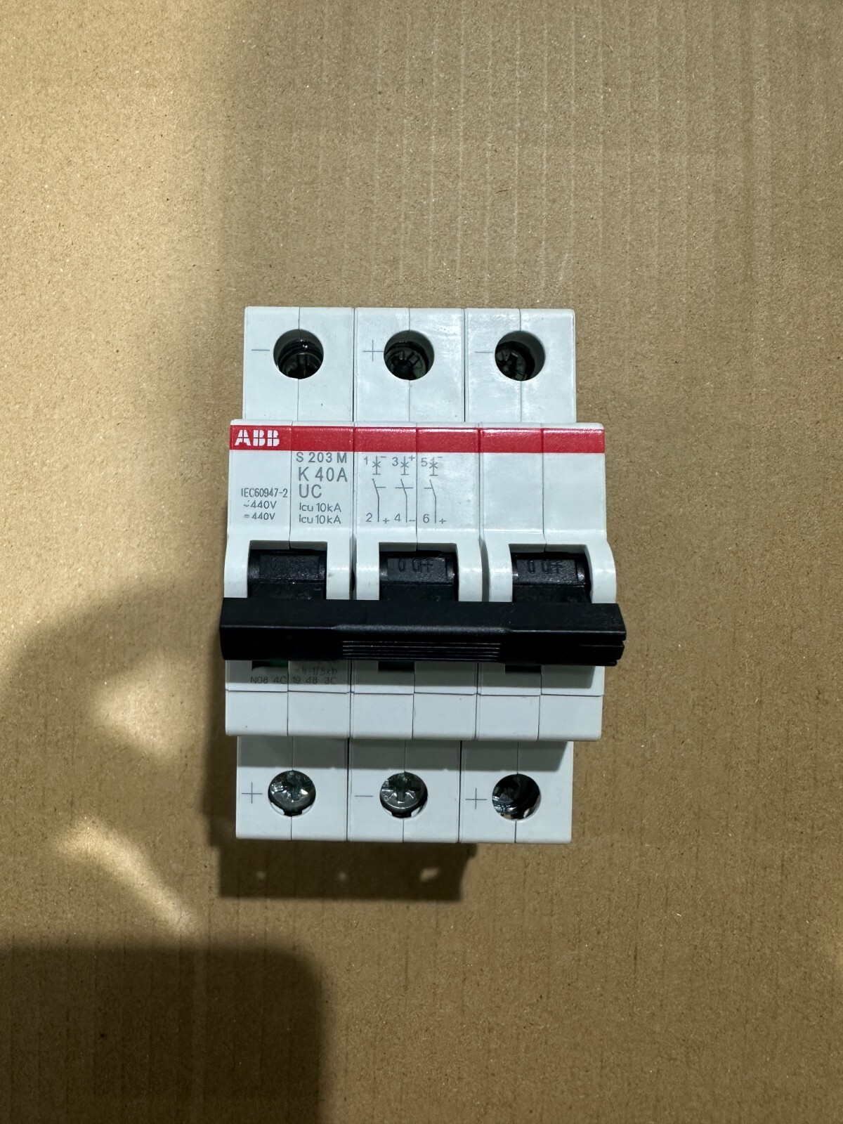 New ABB S203M-K40UC Miniature Circuit Breaker S200MUC 3P 40A 2CDS273061R0557
