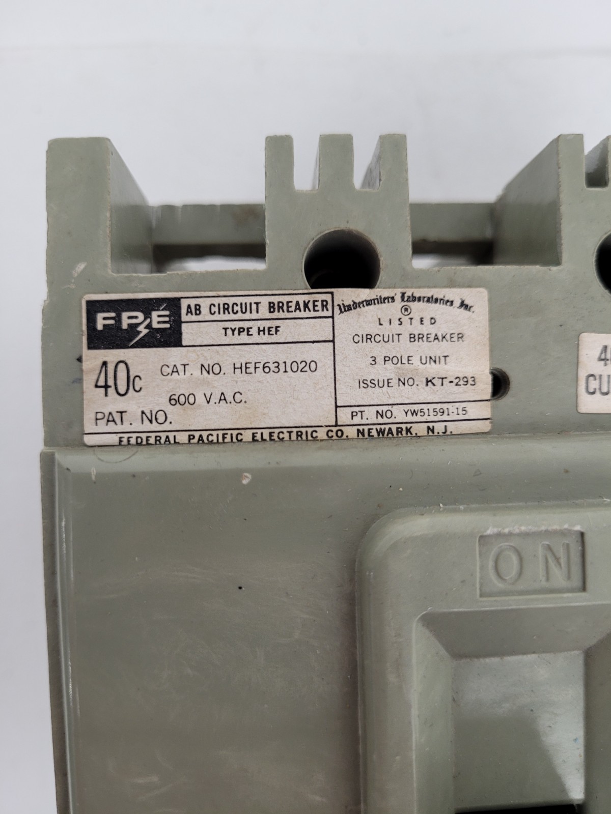 HEF631020 FPE 20 Amp 600 V.A.C. Circuit Breaker – Next Day Option