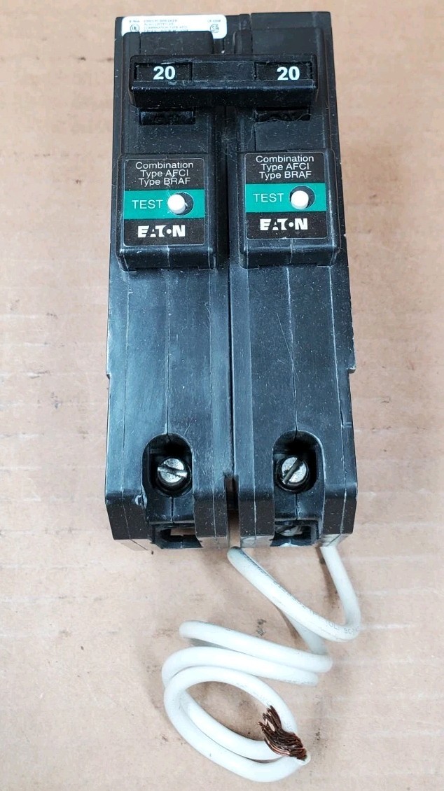 Eaton BRL220CAF Plug-In Mount Type BR Combination Arc Fault Circuit Breaker