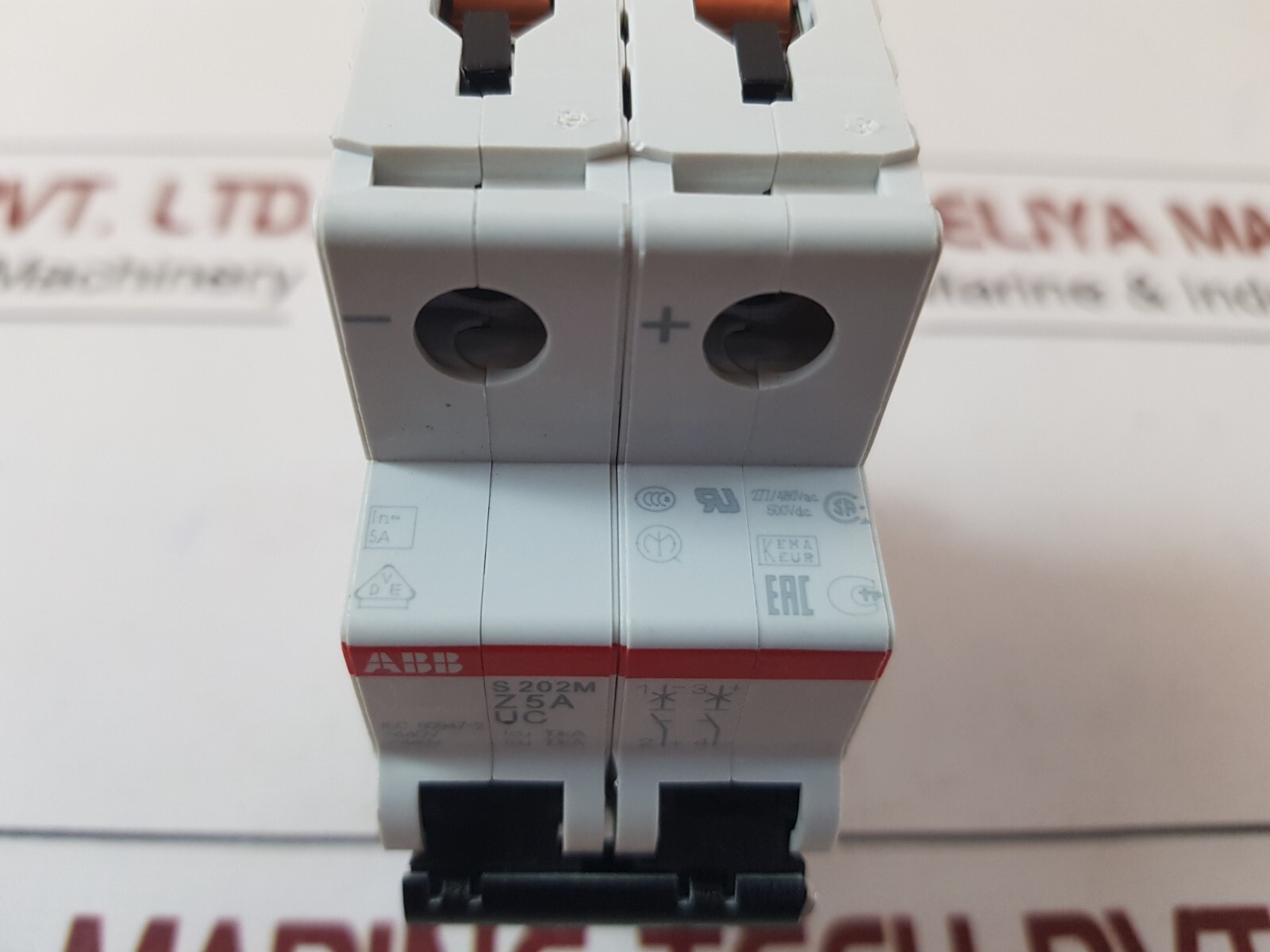 Abb S202m Z5a UC Circuit Breaker 500vdc 50/60hz