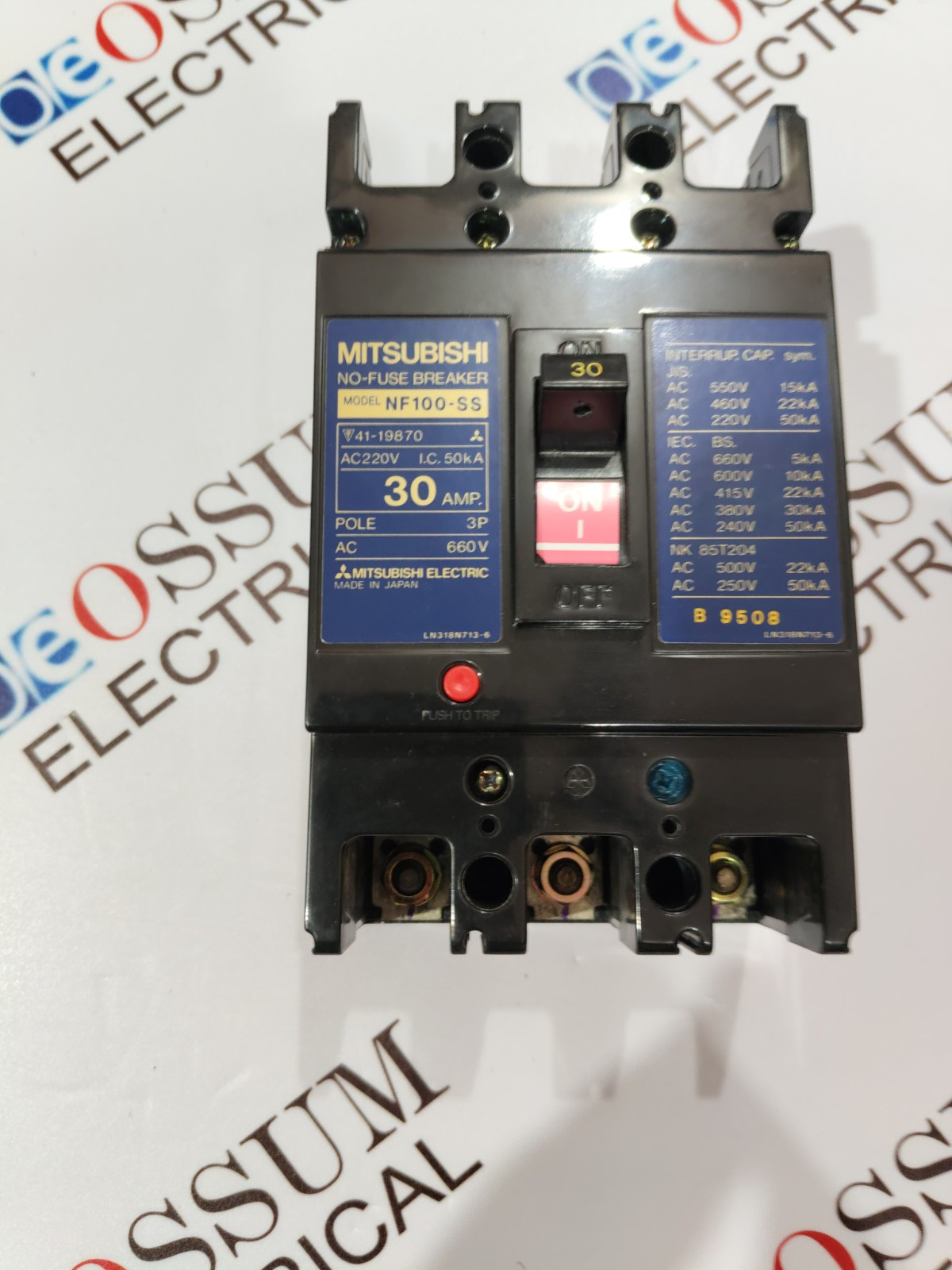 MITSUBISHI ELECTRIC NF100-SS CIRCUIT BREAKER 30A 3POLE 440VAC 22KA FAST SHIP
