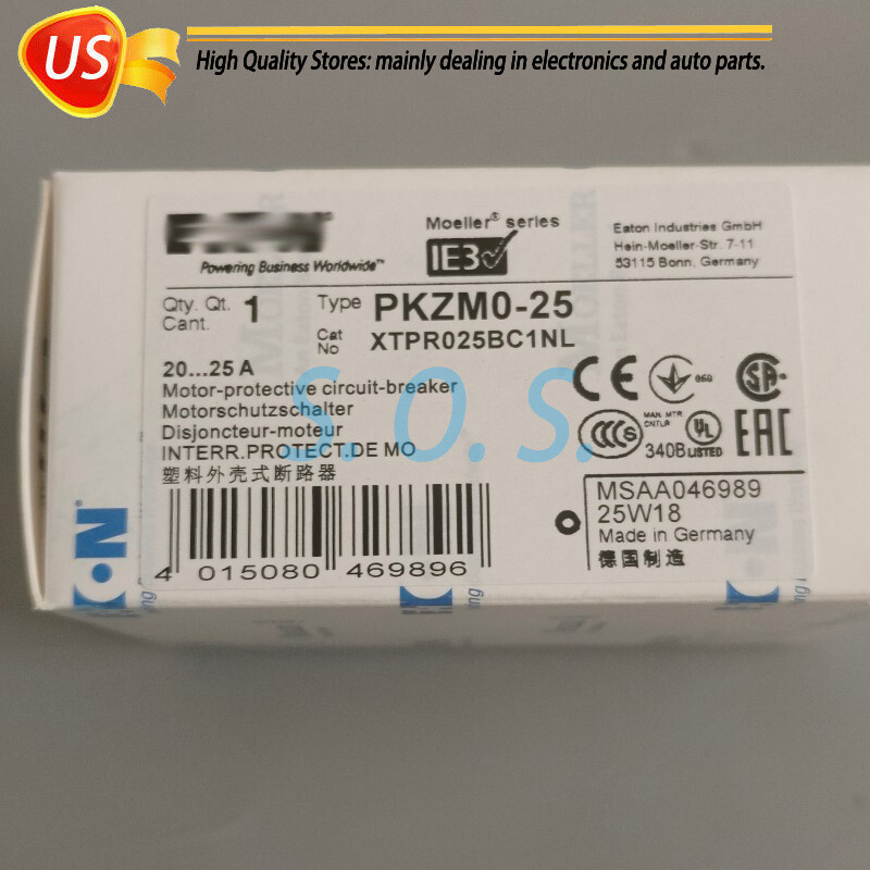 Circuit Breaker PKZM025 For EATON MOELLER PKZM0-25 XTPR025BC1 Free Shipping