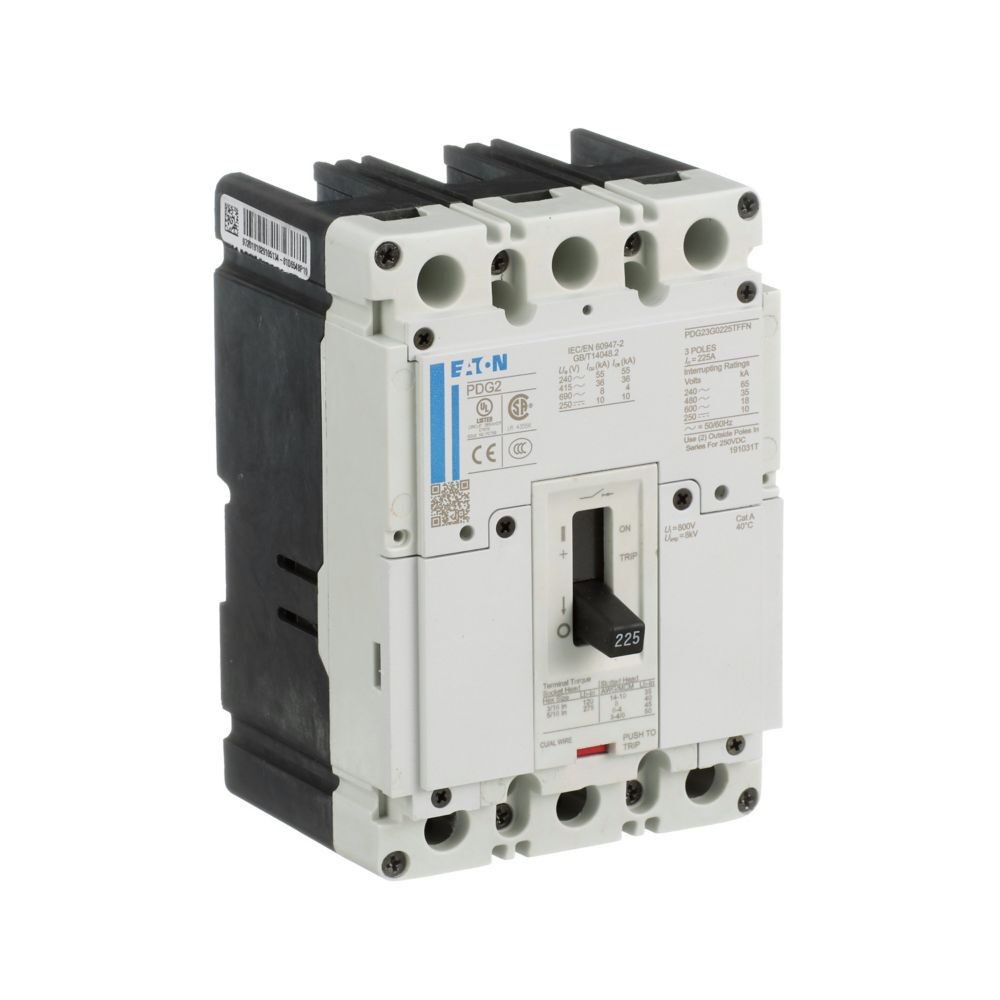 PDG23G0025TFFL – Eaton 25A 600VAC 3-Pole Power Defense Molded Case Circuit Break