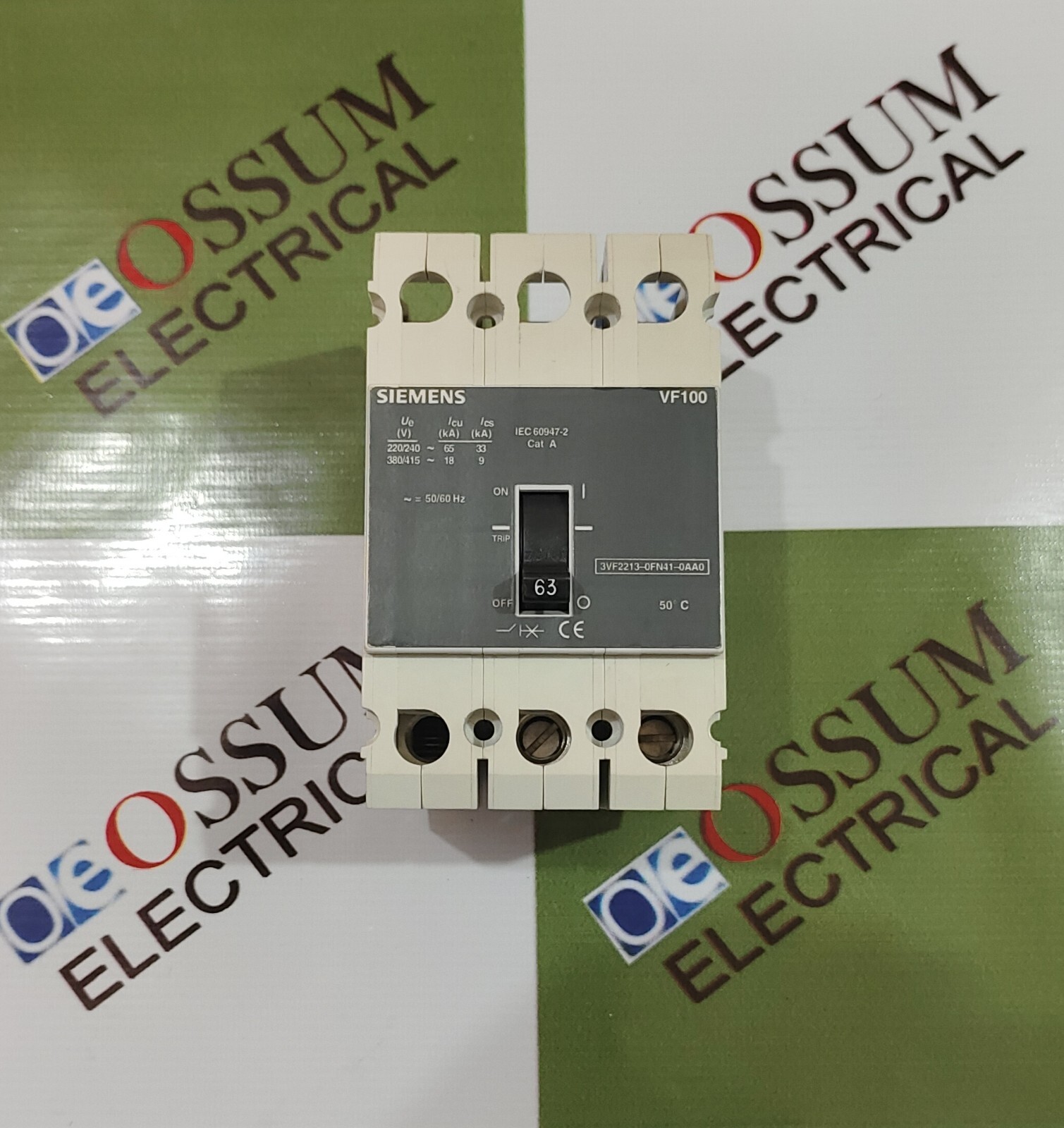 SIEMENS 3VF2213-0FN41-0AA0 CIRCUIT BREAKER 63A 220VAC 65KA FREE FAST SHIPPING