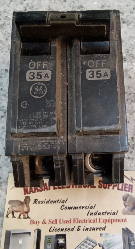 GE/BREAKER/THQB2135/ 35AMP/2POLE/ 10kA@240V/THQB/GROVE/Bolt-On/USE( L120