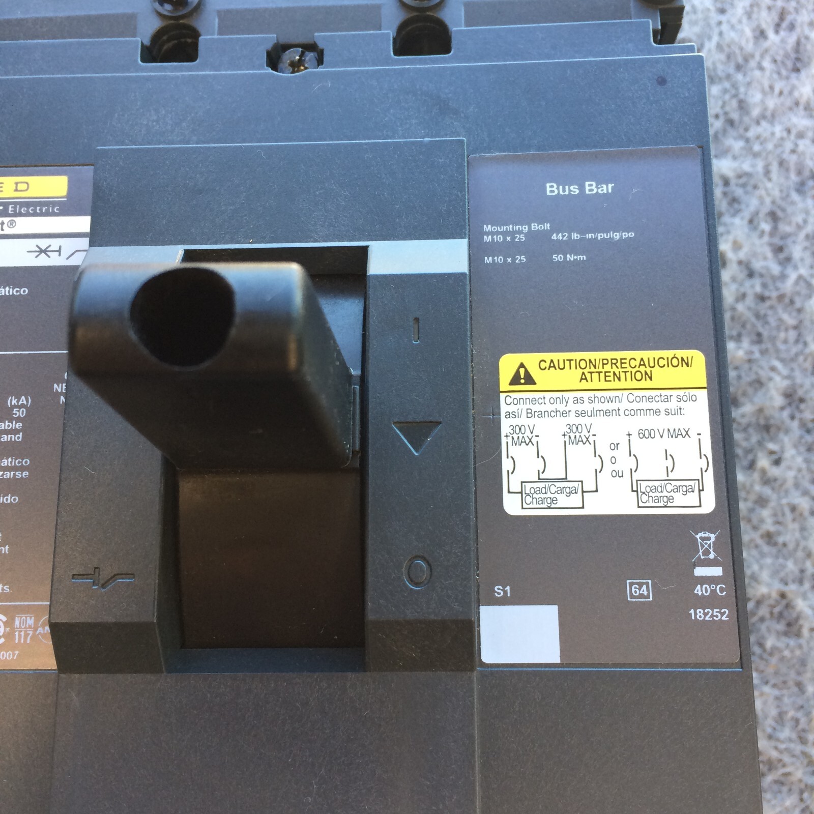 SQUARE D Power Pact LLF37060D33 600V 600A 3 pole NTO – NEW TAKE OUT