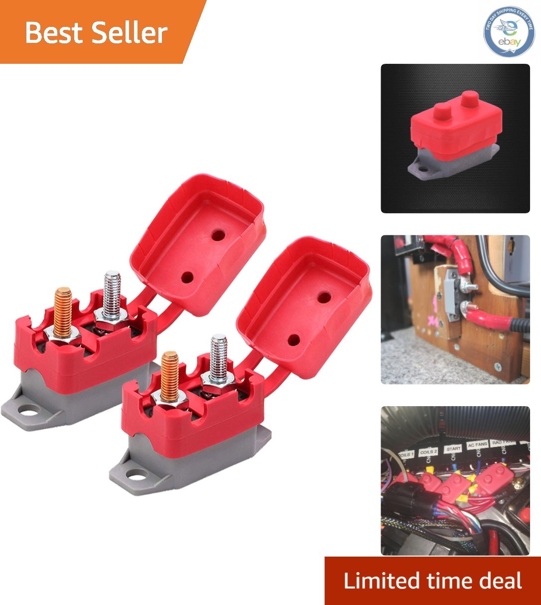 Compact 20A Circuit Breaker with Thermal Reset Feature – For Automotive & Marine