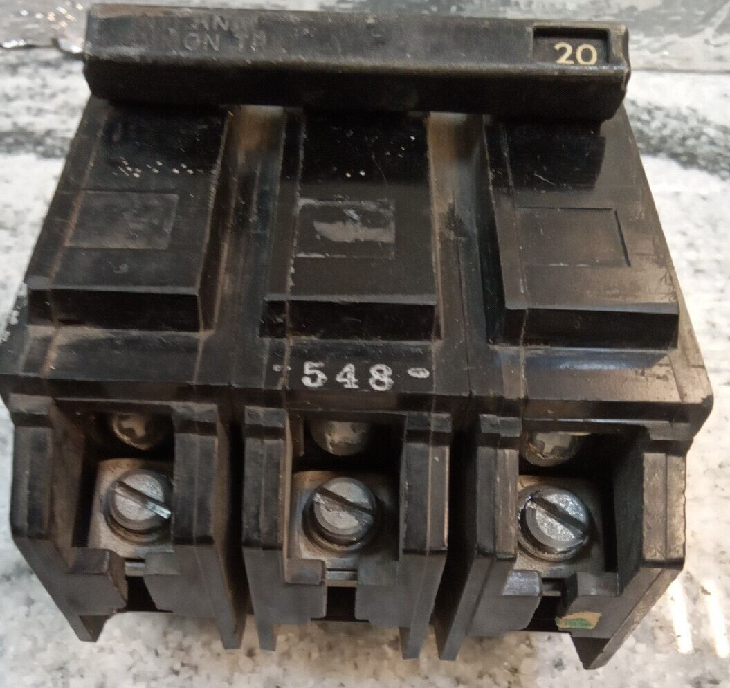 GE/BREAKER/ TQL32020 / 3P / 20A /240V/Plug-In/GROVE / TQL-AC/use(L173