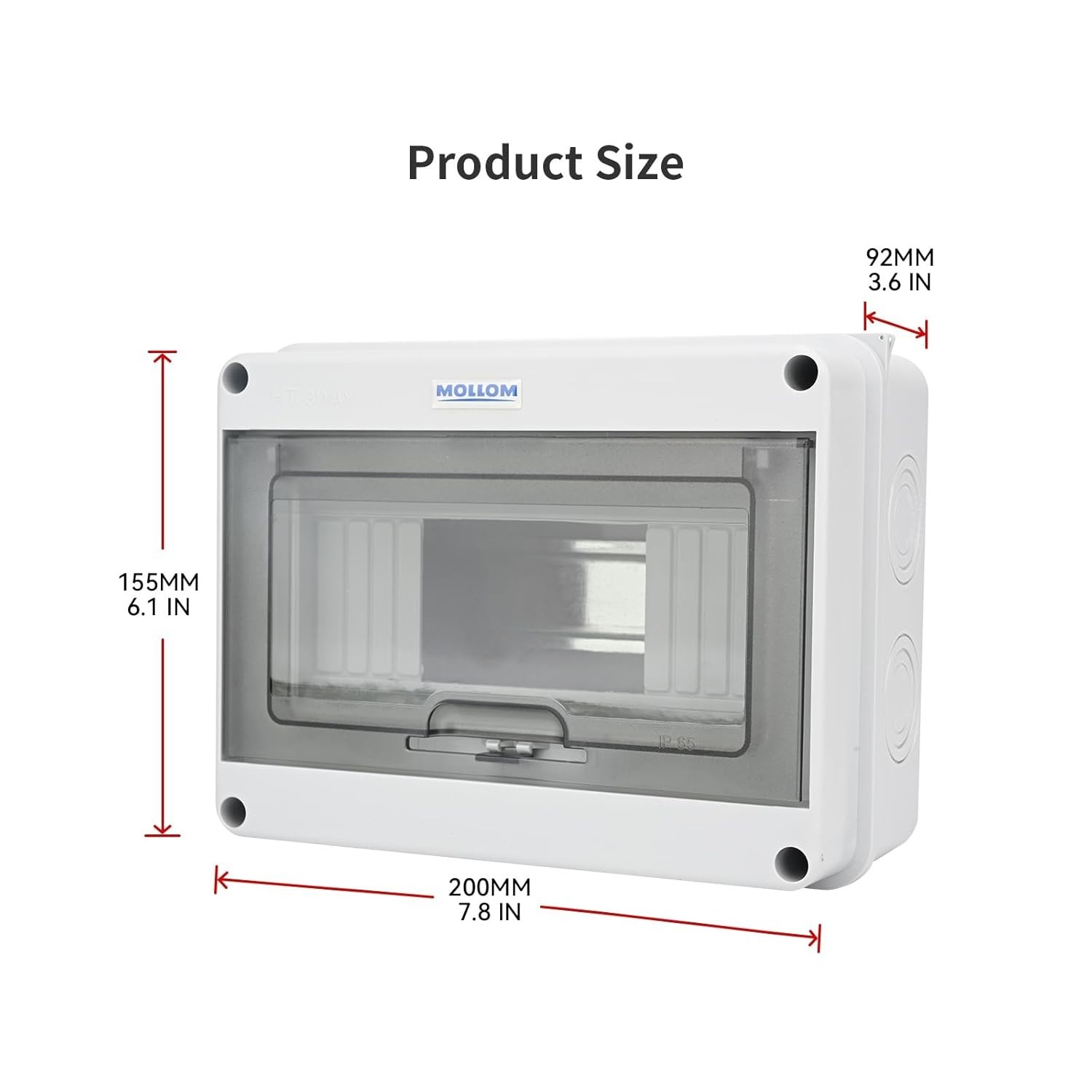 Reliable Indoor & Outdoor 8-Way Circuit Breaker Box with Easy Screw Installation