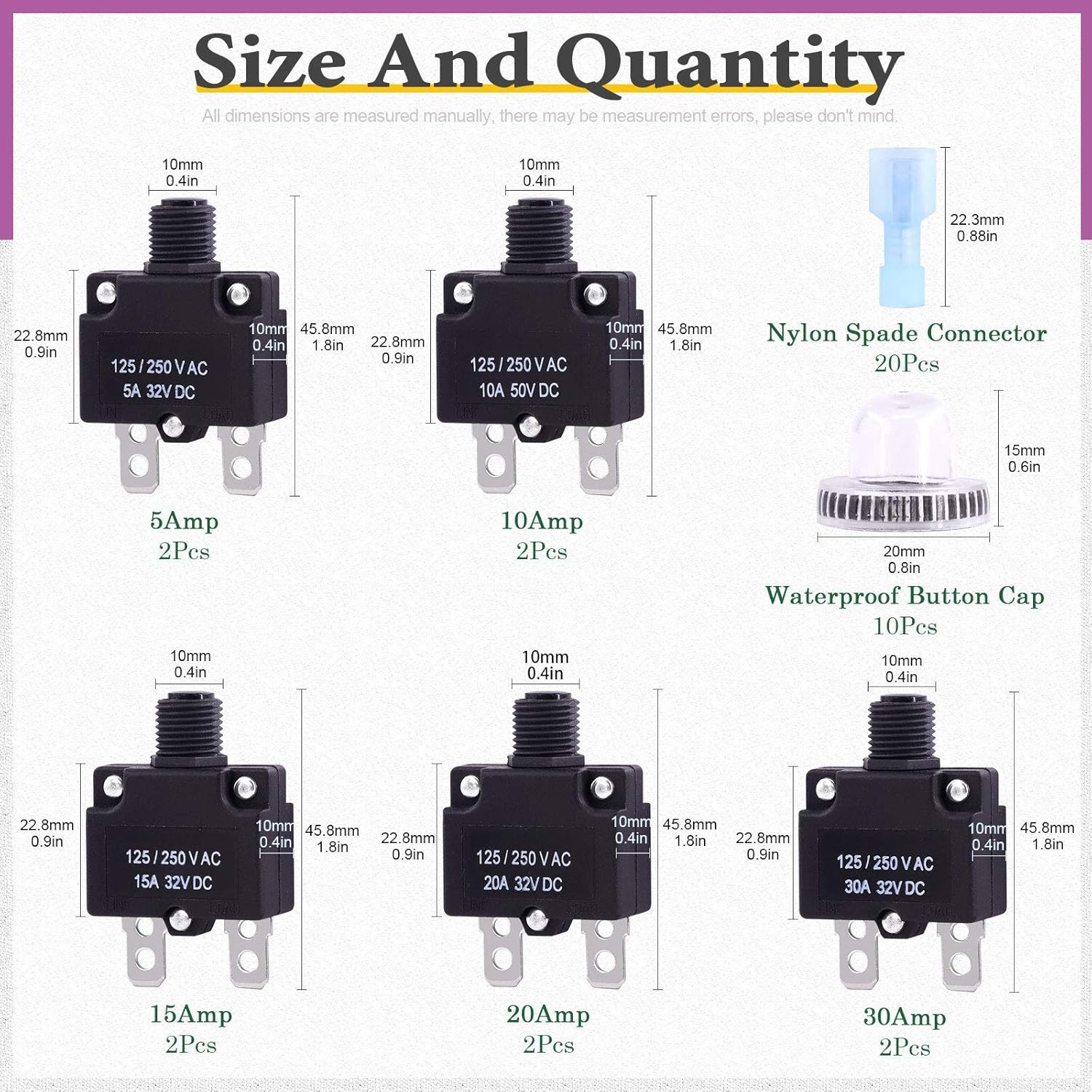 Circuit Breaker Assortment Kit with Quick Connect Terminals