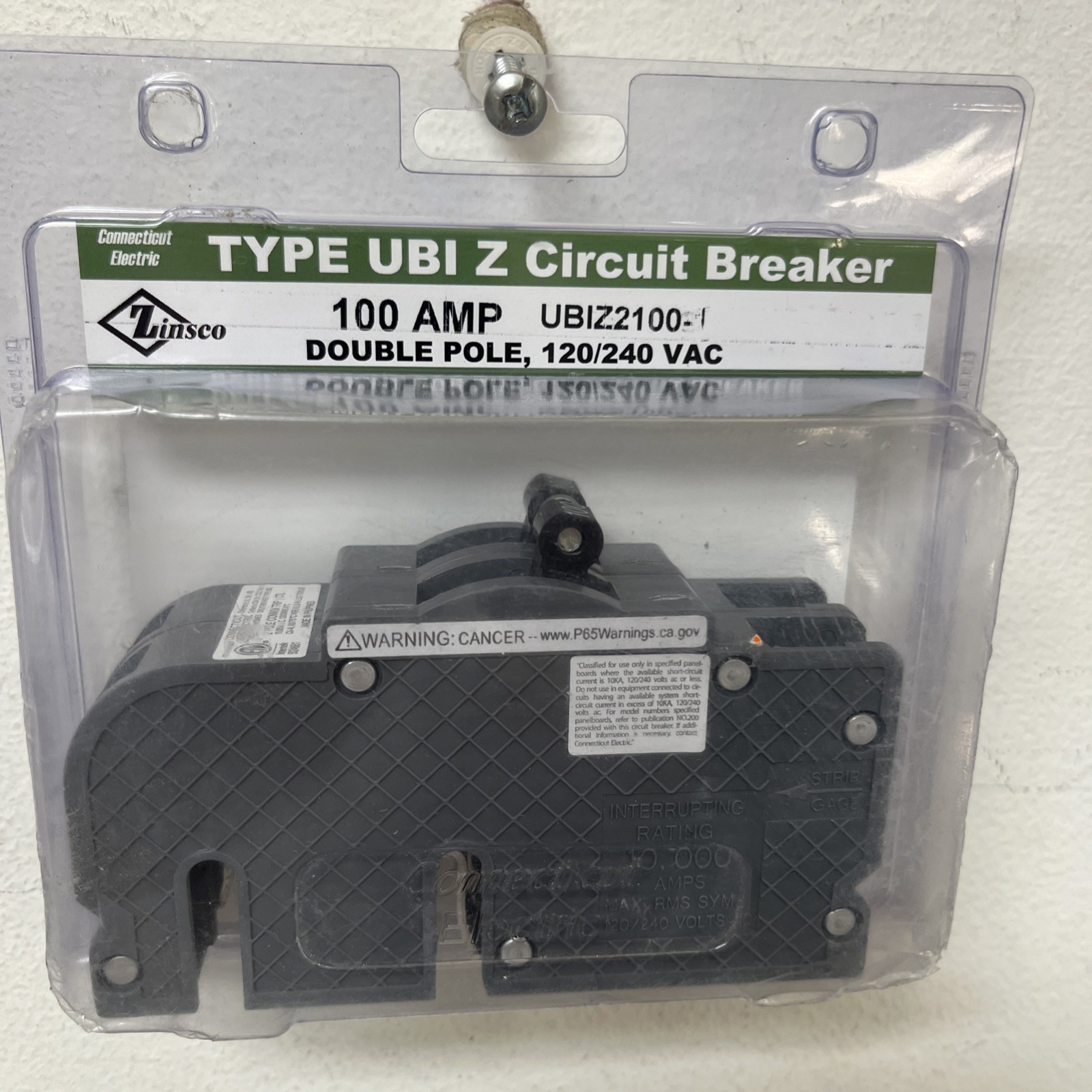 UBIZ Thick 100 Amp 120/240 Volts 1-1/2 in 2-Pole Zinsco QCAL100 Replacement Cir