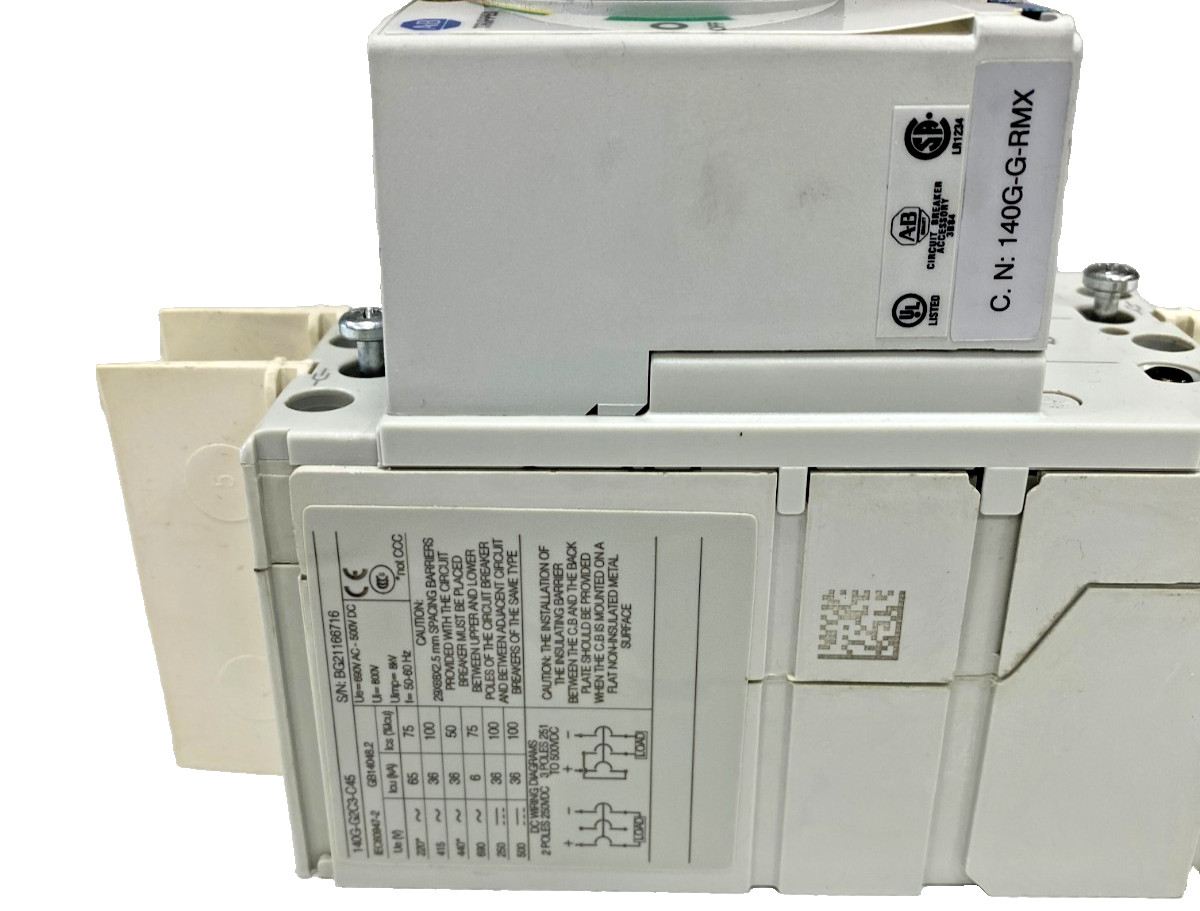Allen-Bradley 140G-G2C3-C45 CIRCUIT BREAKER, 140G-G-RMX, 140U-PY