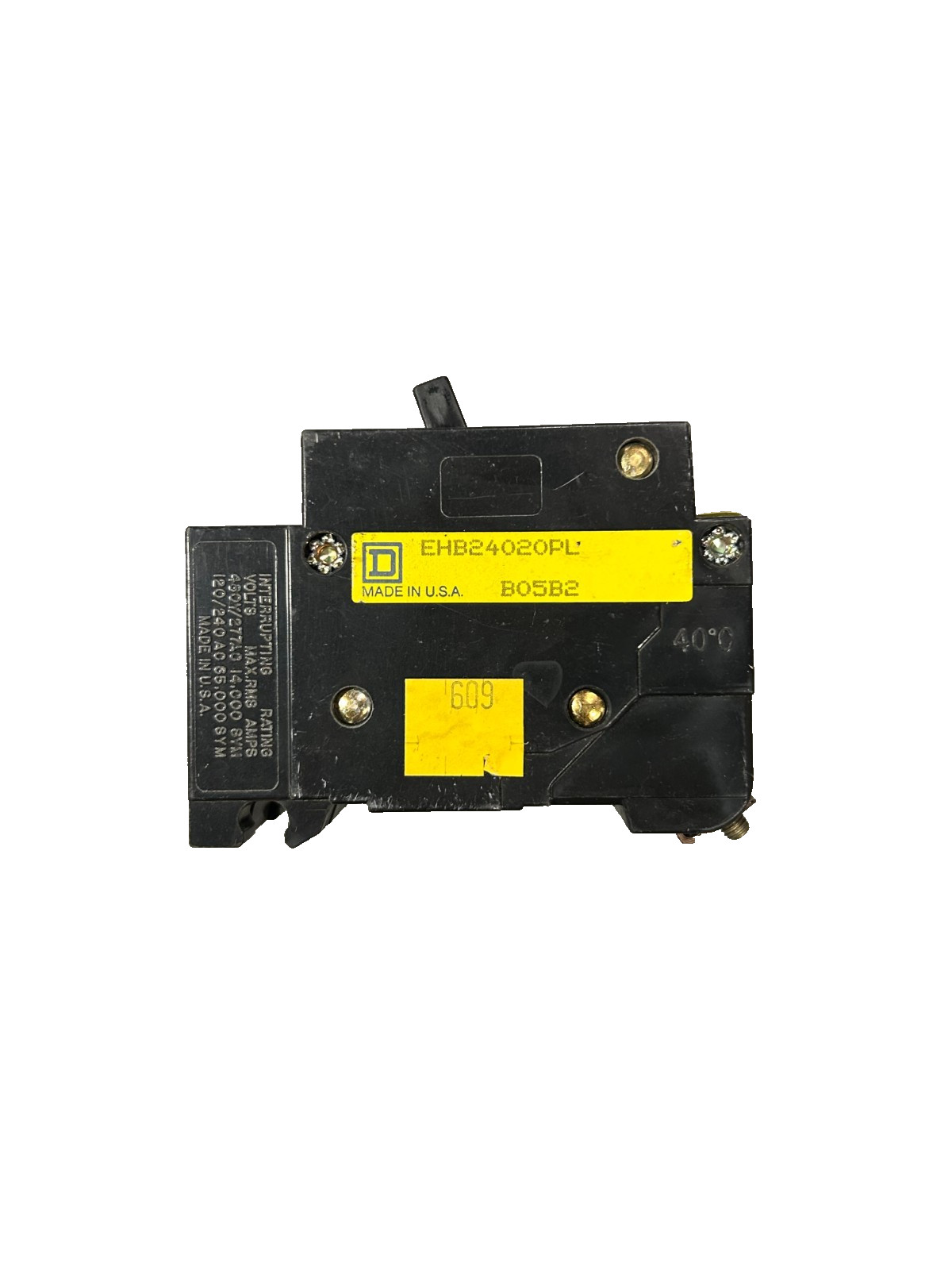 Square D EHB24020PL Circuit Breaker 20A 2-Pole 480V