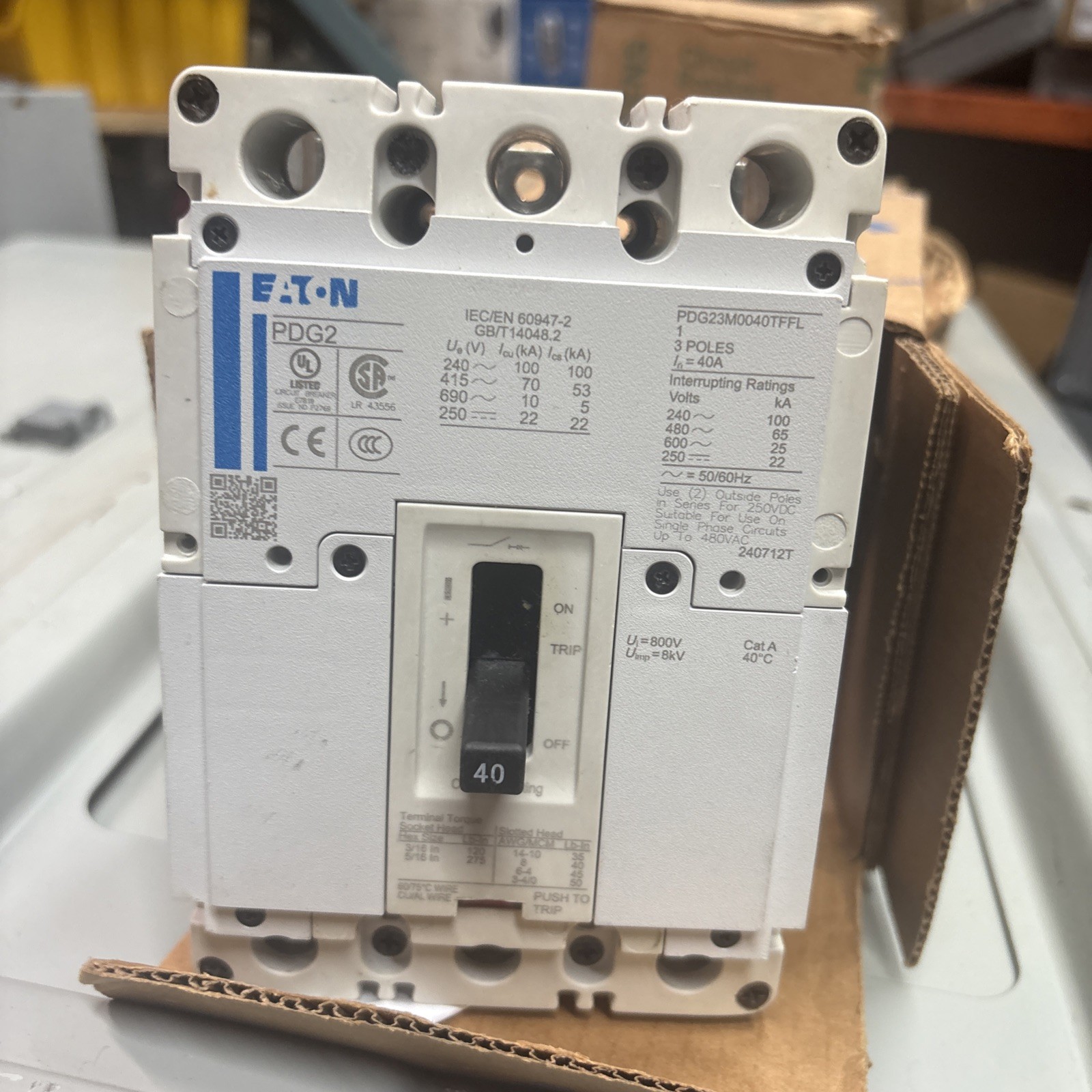 EATON PDG23M0040TFFL NOT IN ORIGINAL BOX