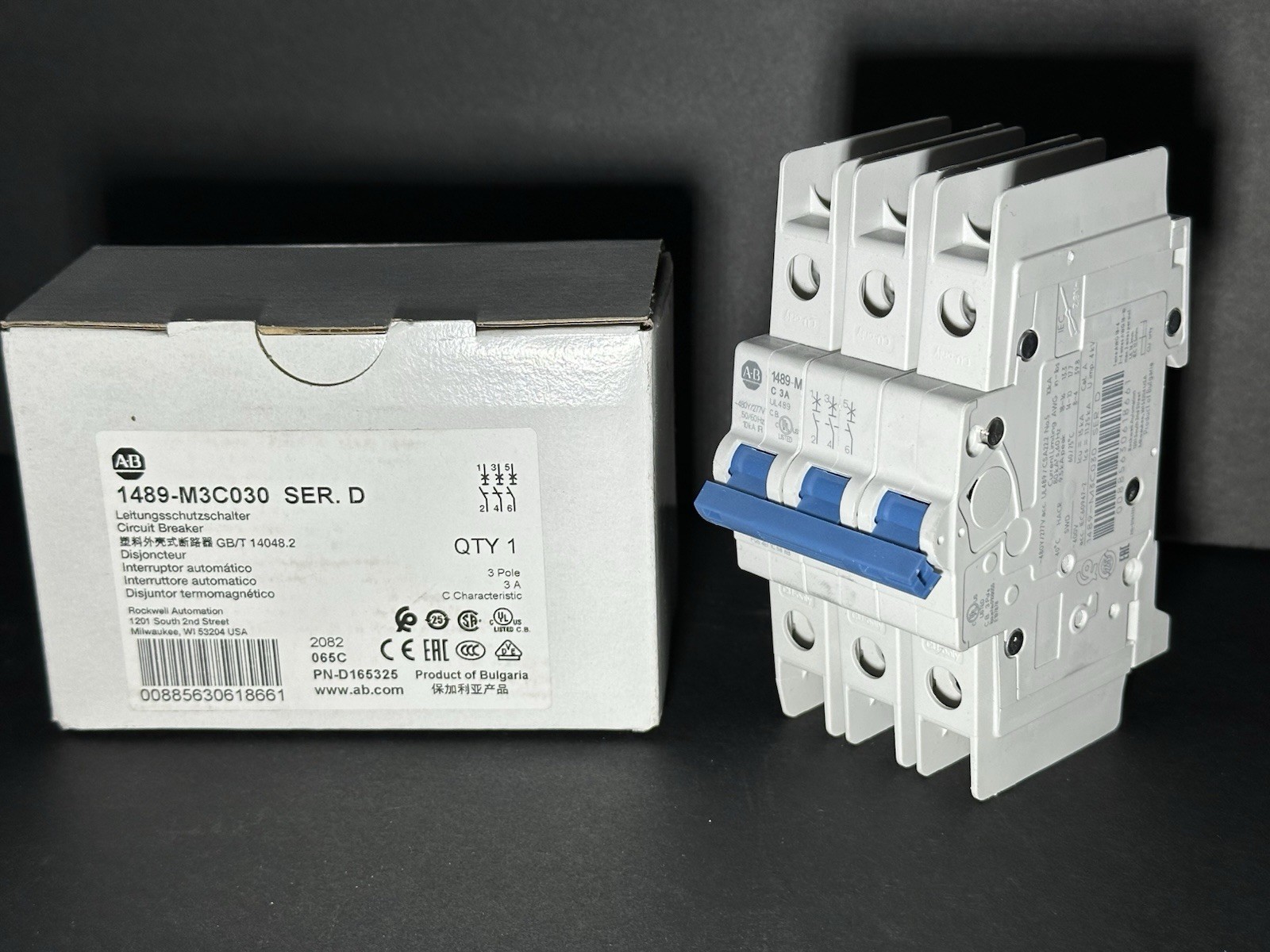 Allen Bradley 1489-M3C030 3A Circuit Breaker- New In Box