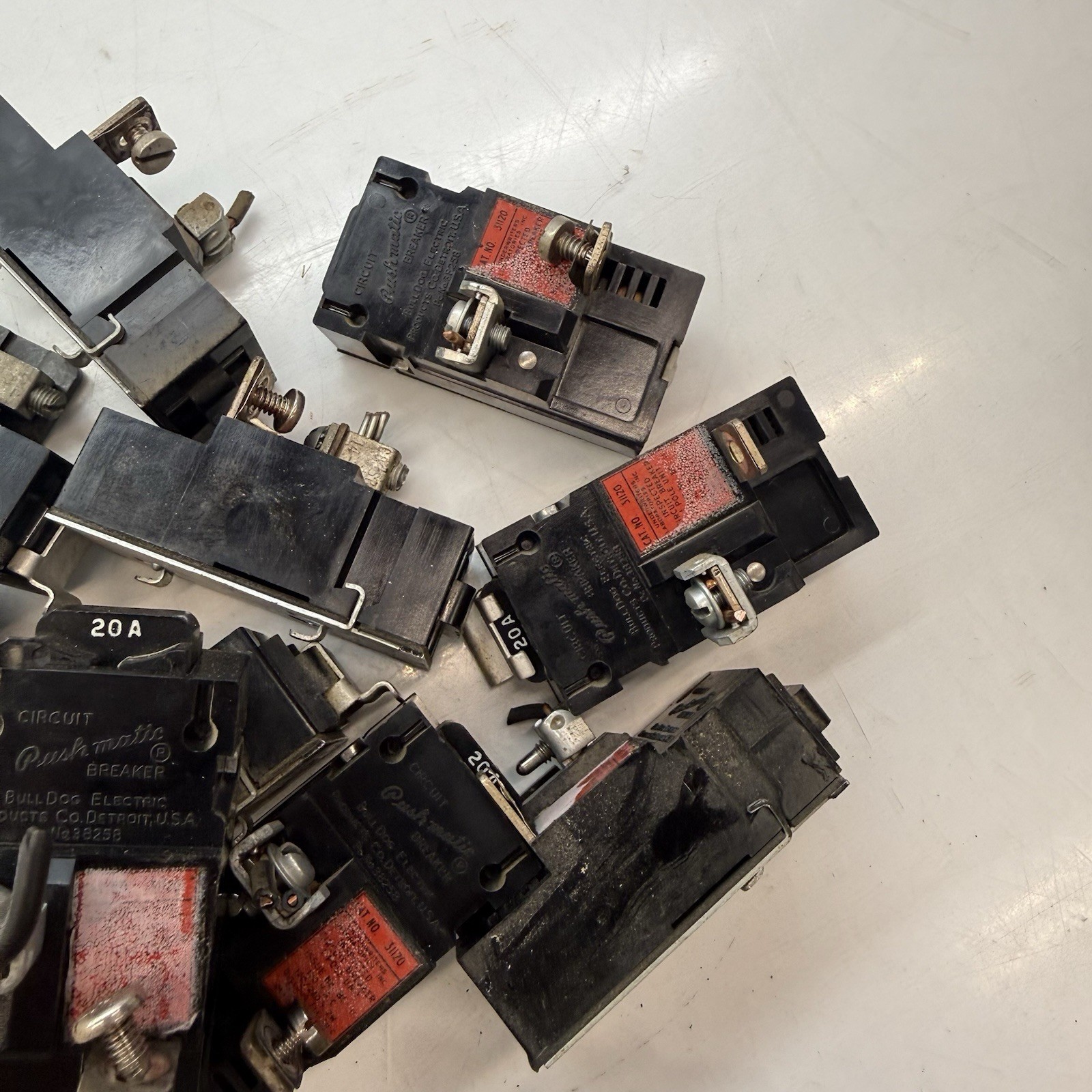 Pushmatic Bulldog P120 20, 30, 50 Amp Circuit Breakers Lot