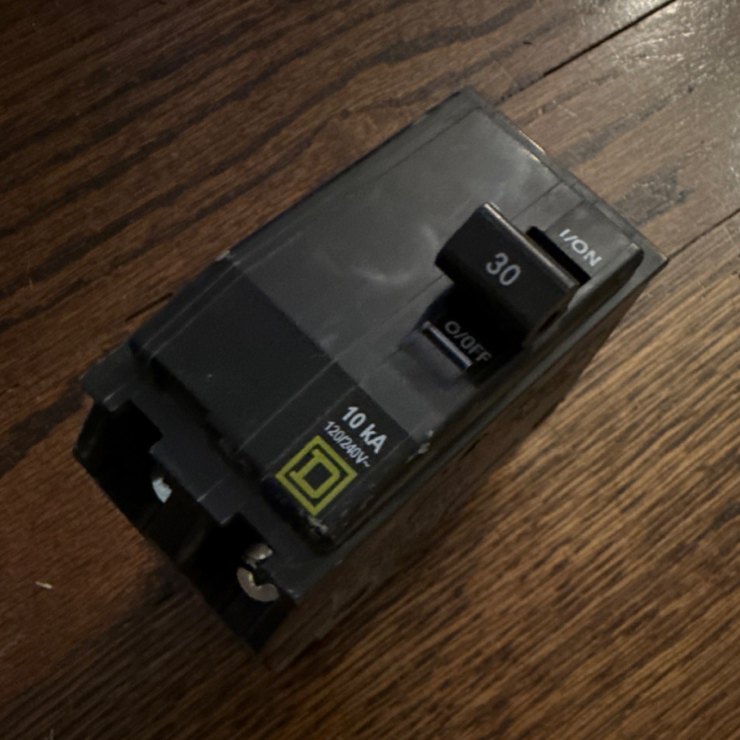 Square D QO230CP 30A 2-Pole Circuit Breaker 120/240 Vac AC HACR Black