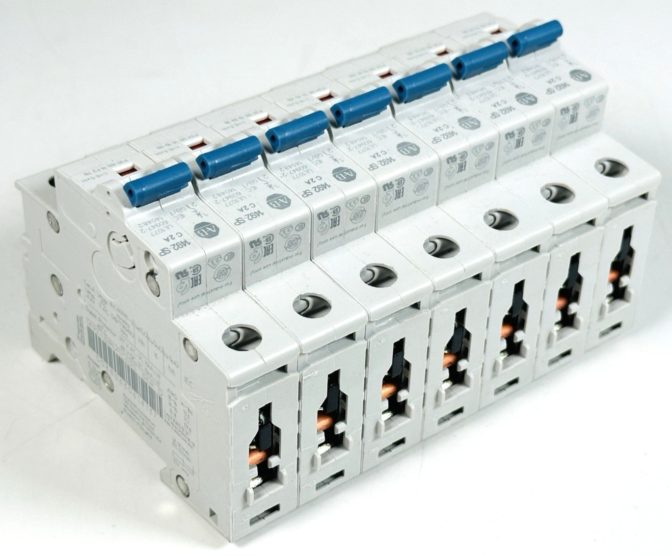 Lot of 7 Allen-Bradley 1492-SPM1C020 1-Pole 2A 277V C-Curve Mini Circuit Breaker