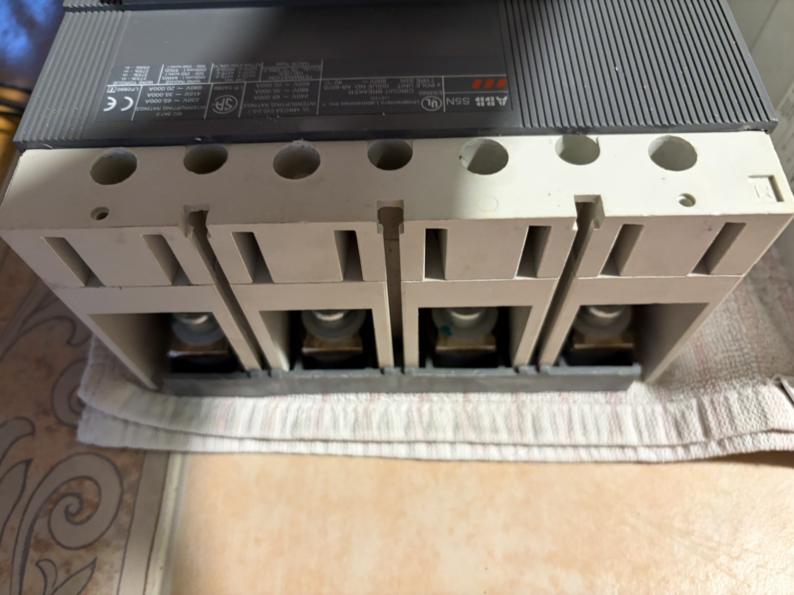 A Set of Two Breaker ABB SACE S5 S5N PR211 Breaker 4 Pole 400A Amp600V AD-9312