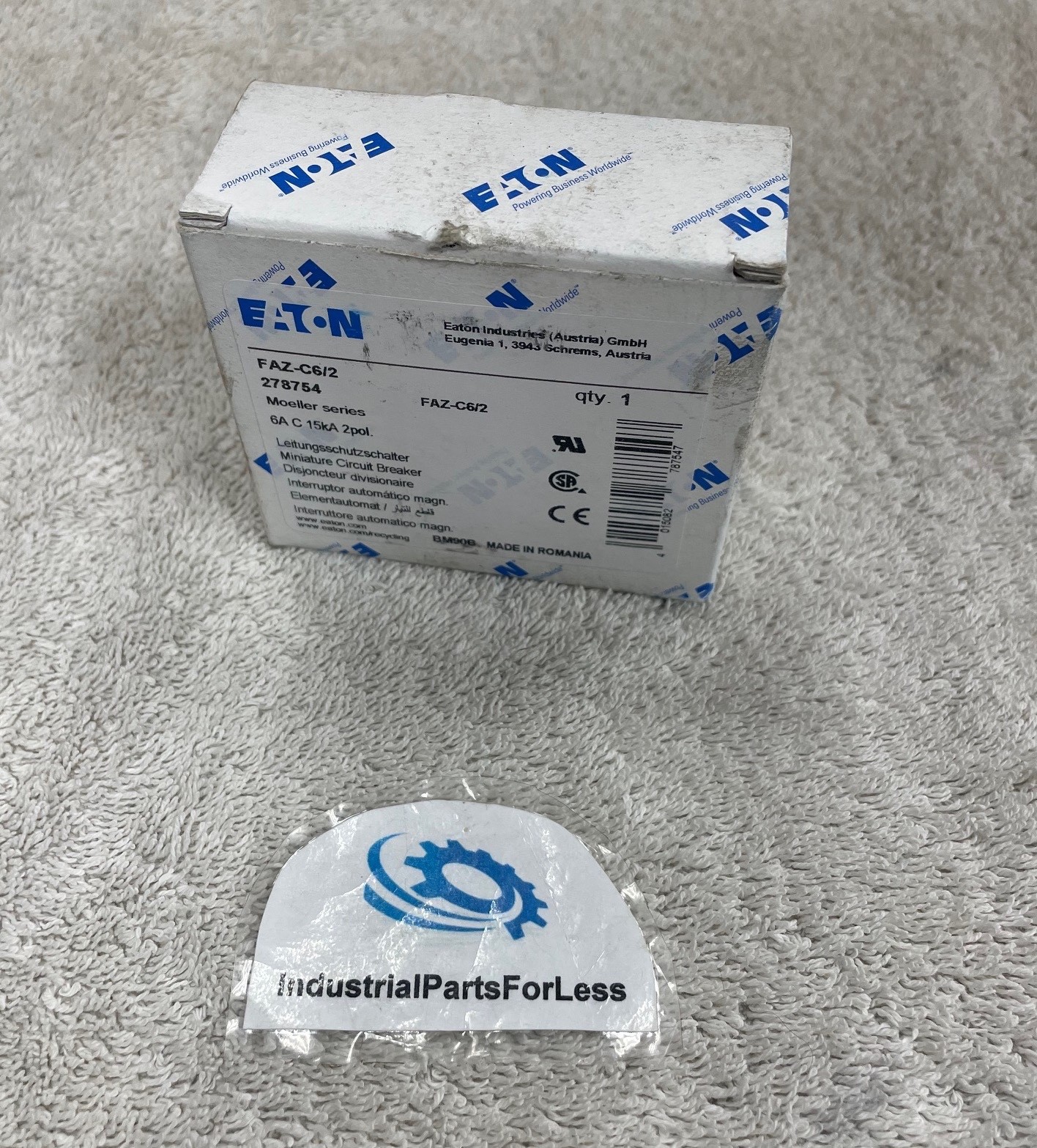 New Eaton Din Rail Circuit Breaker FAZ-C6/2 278754
