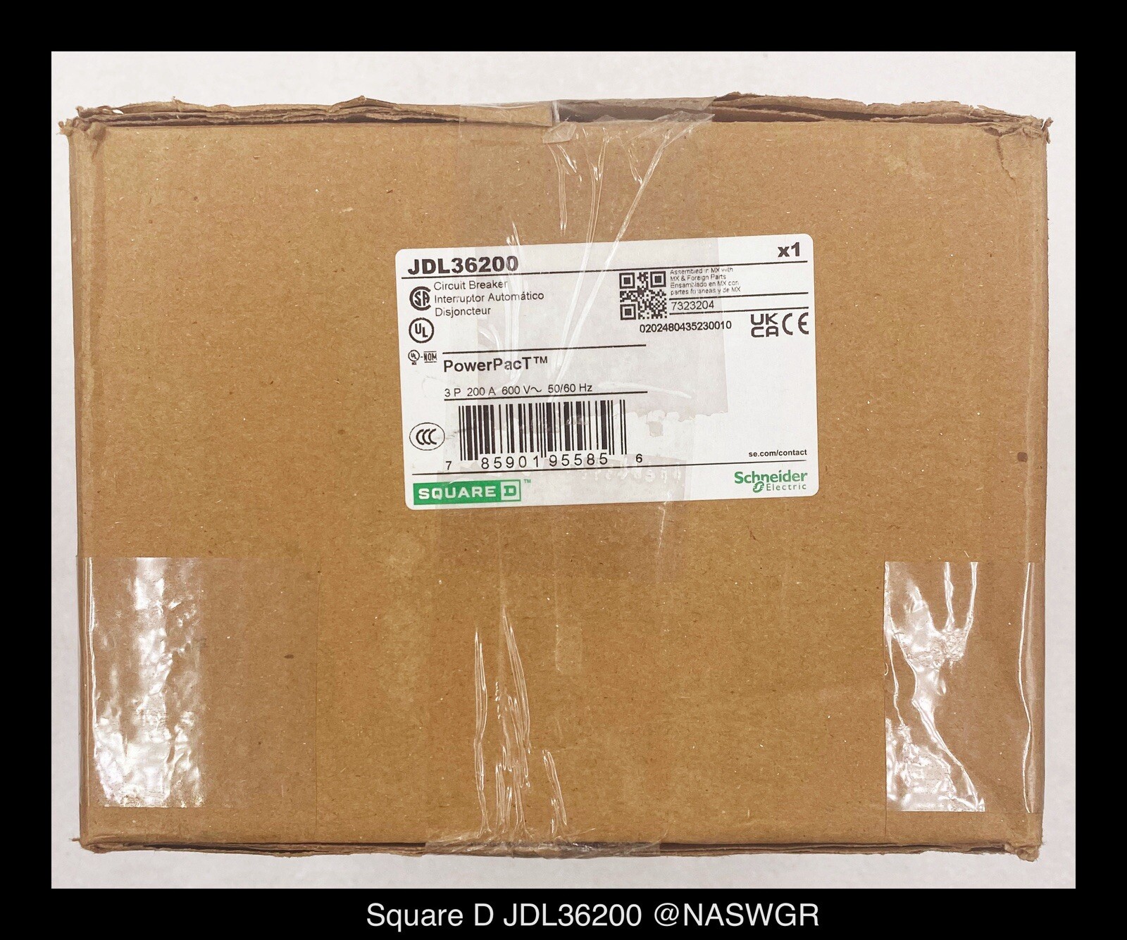 Square D JDL36200 Molded Case Circuit Breaker – 200 Amp – Unused/1Yr Warranty